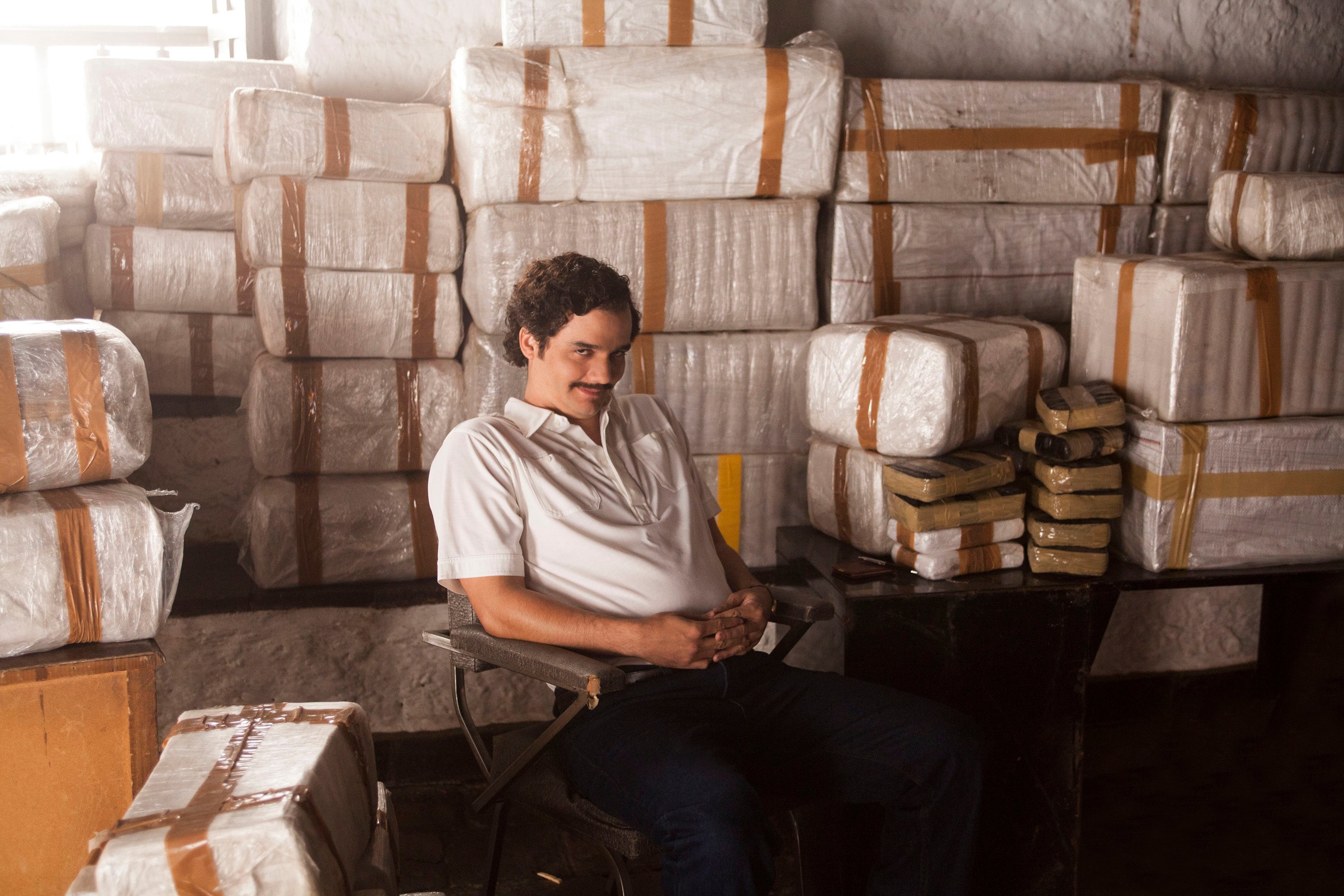 Pablo Escobar is played by Wagner Moura in Netflix original Narcos