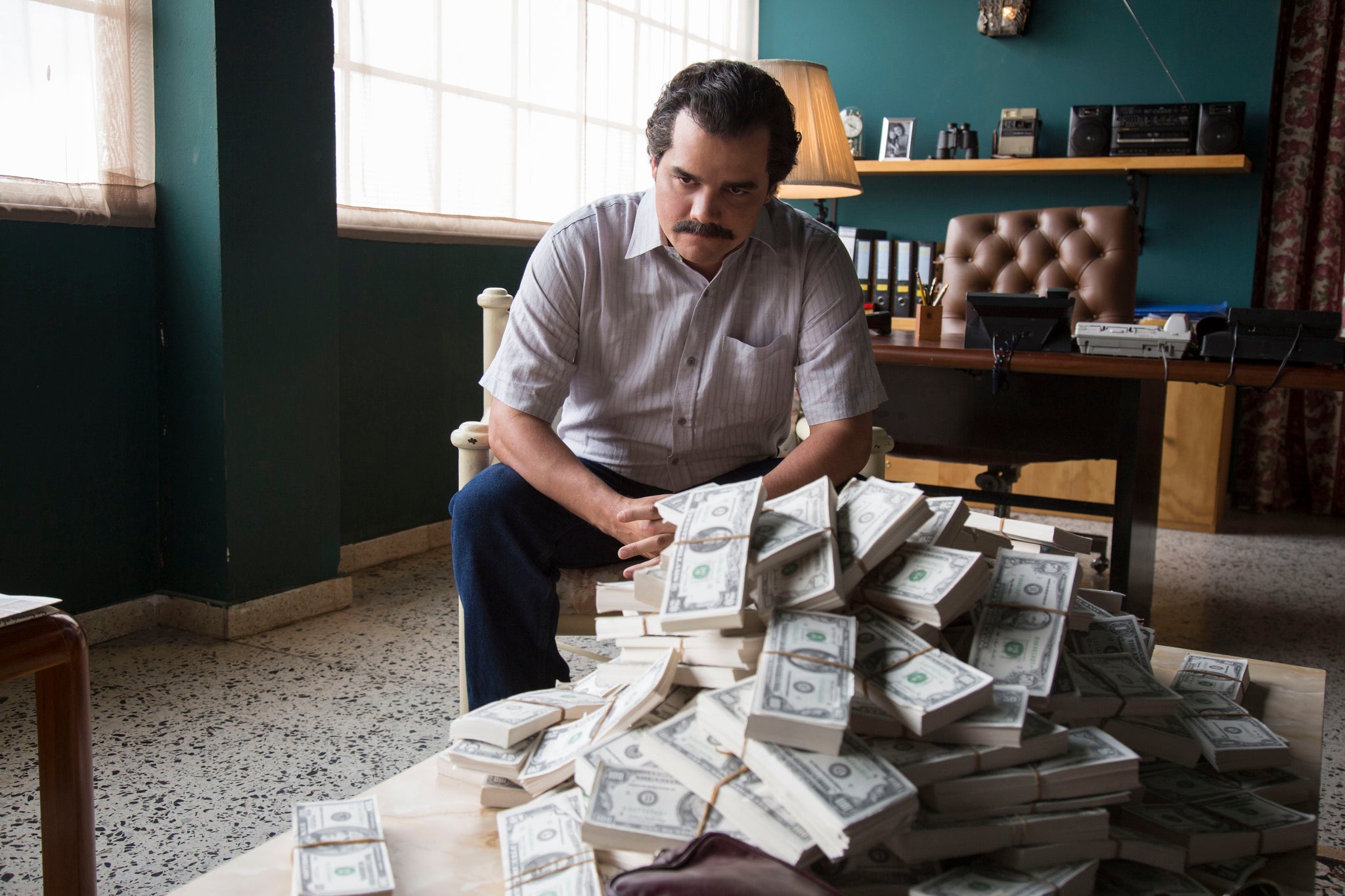 Wagner Moura as Pablo Escobar in Netflix original series Narcos