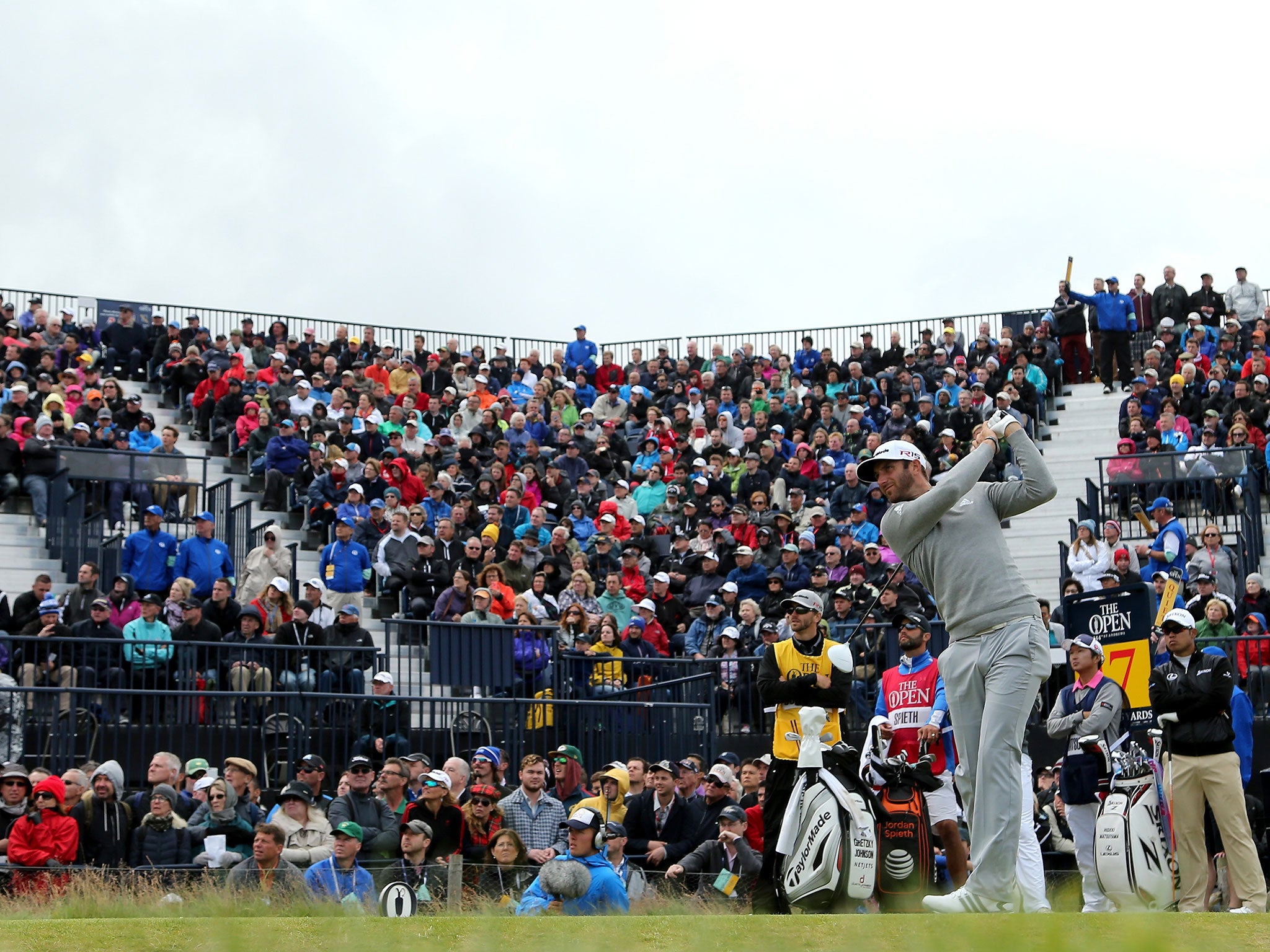 Dustin Johnson on the opening day