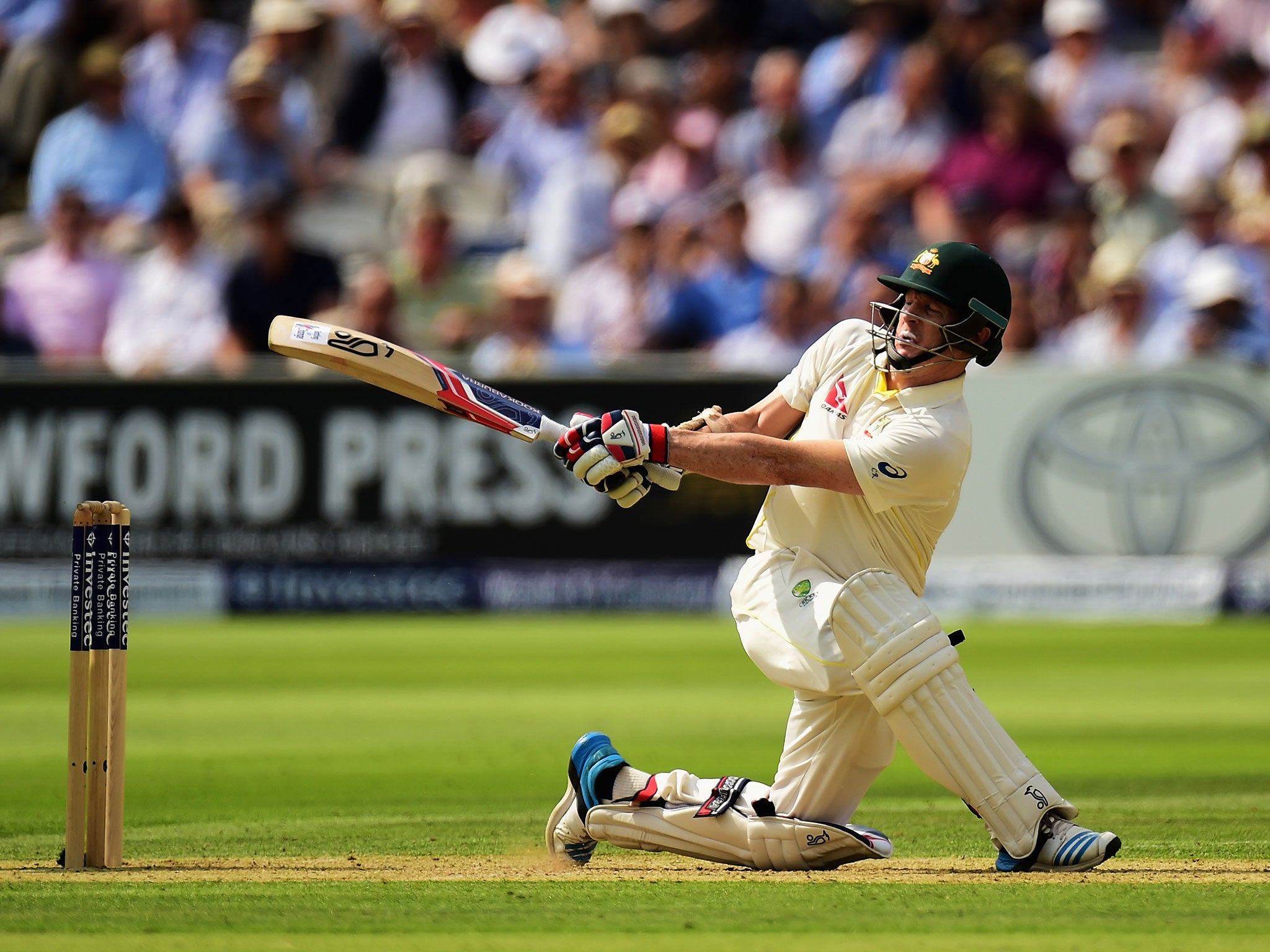 Chris Rogers reached his century shortly after Smith