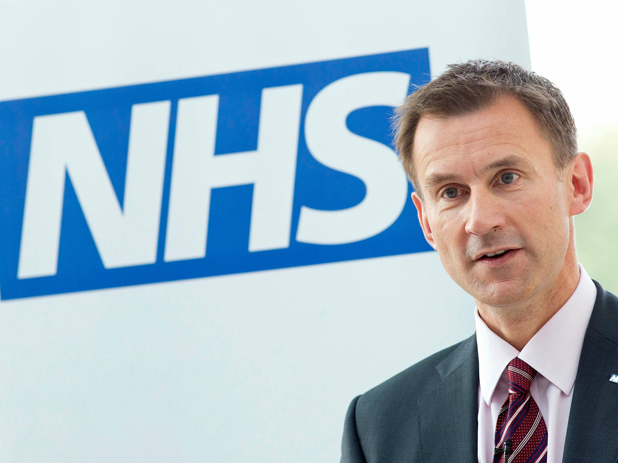 Hunt said that a target focus had 'dehumanised' the NHS