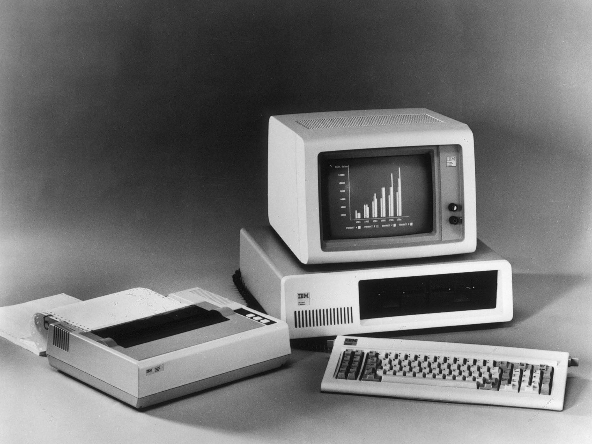 IBM PC (1981): IBM’s first proper effort at home computing was so successful it popularised the term 'PC'. It could be connected to the user’s TV, process text and store more words than a large cookbook