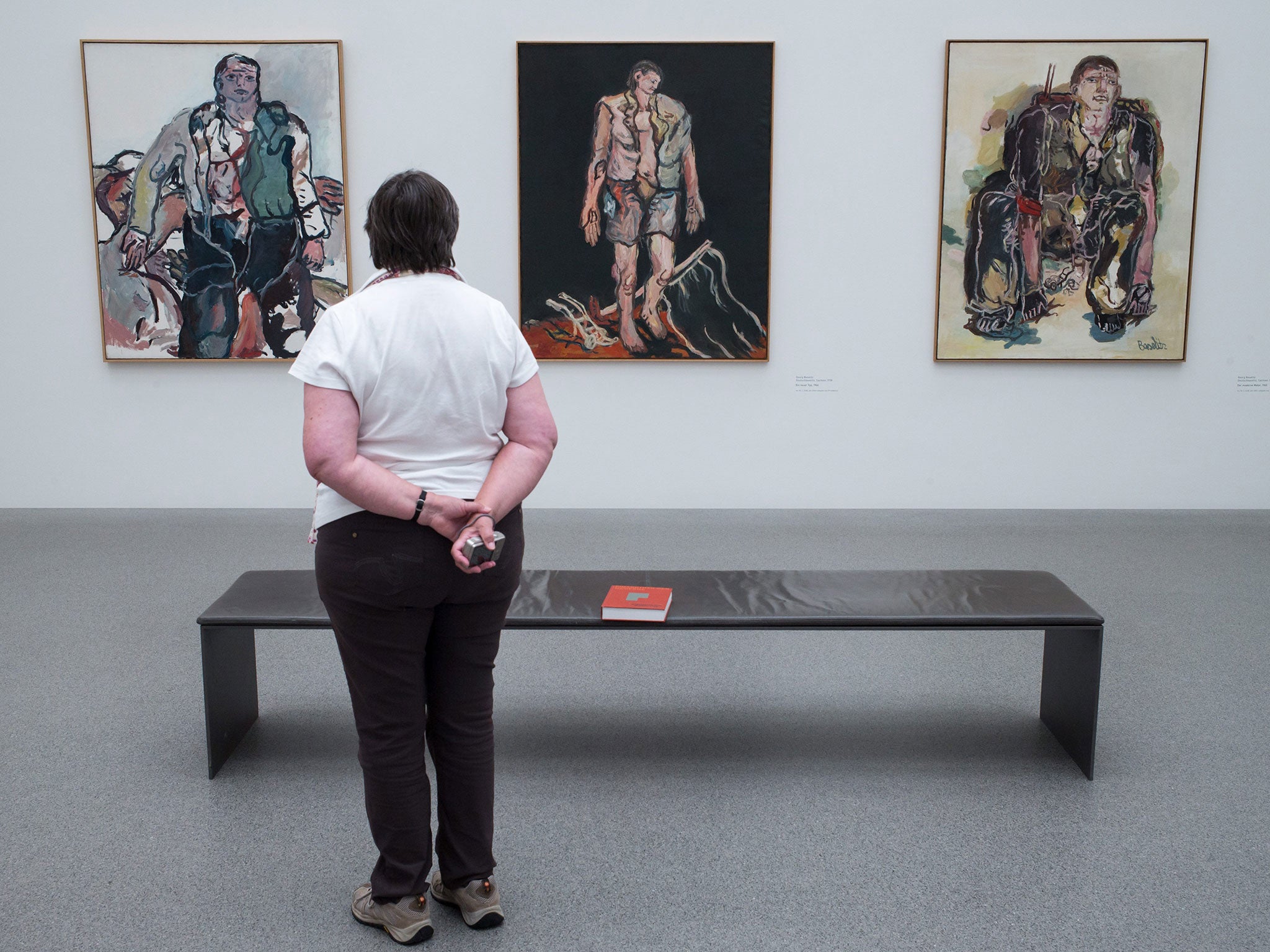 Paintings by Georg Baselitz, which he says he will withdraw from German museums