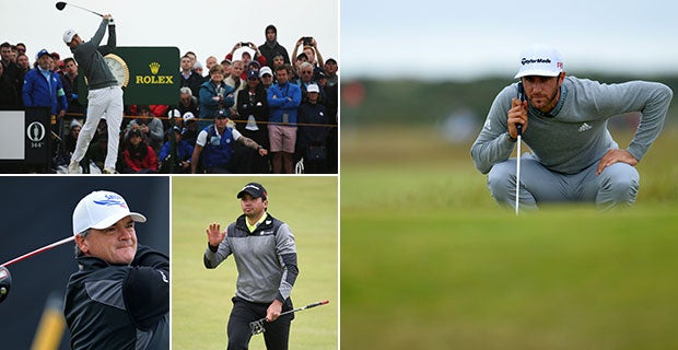 Dustin Johnson, Jordan Spieth, Jason Day and Paul Lawrie