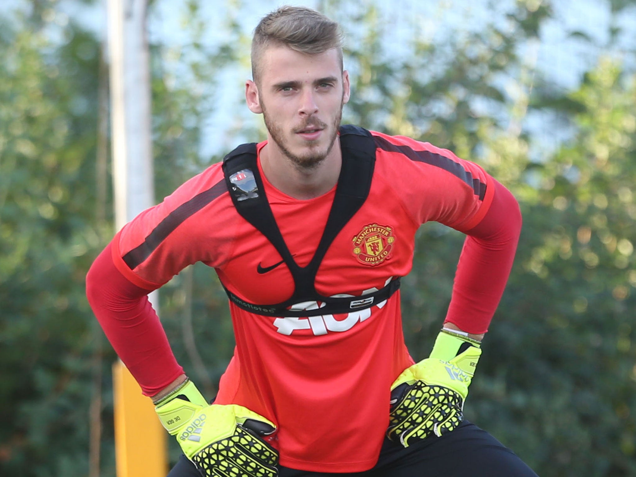 David De Gea trains with Manchester United in America