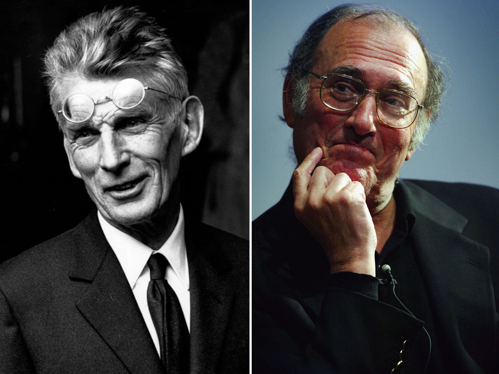 Samuel Beckett (l) and Harold Pinter