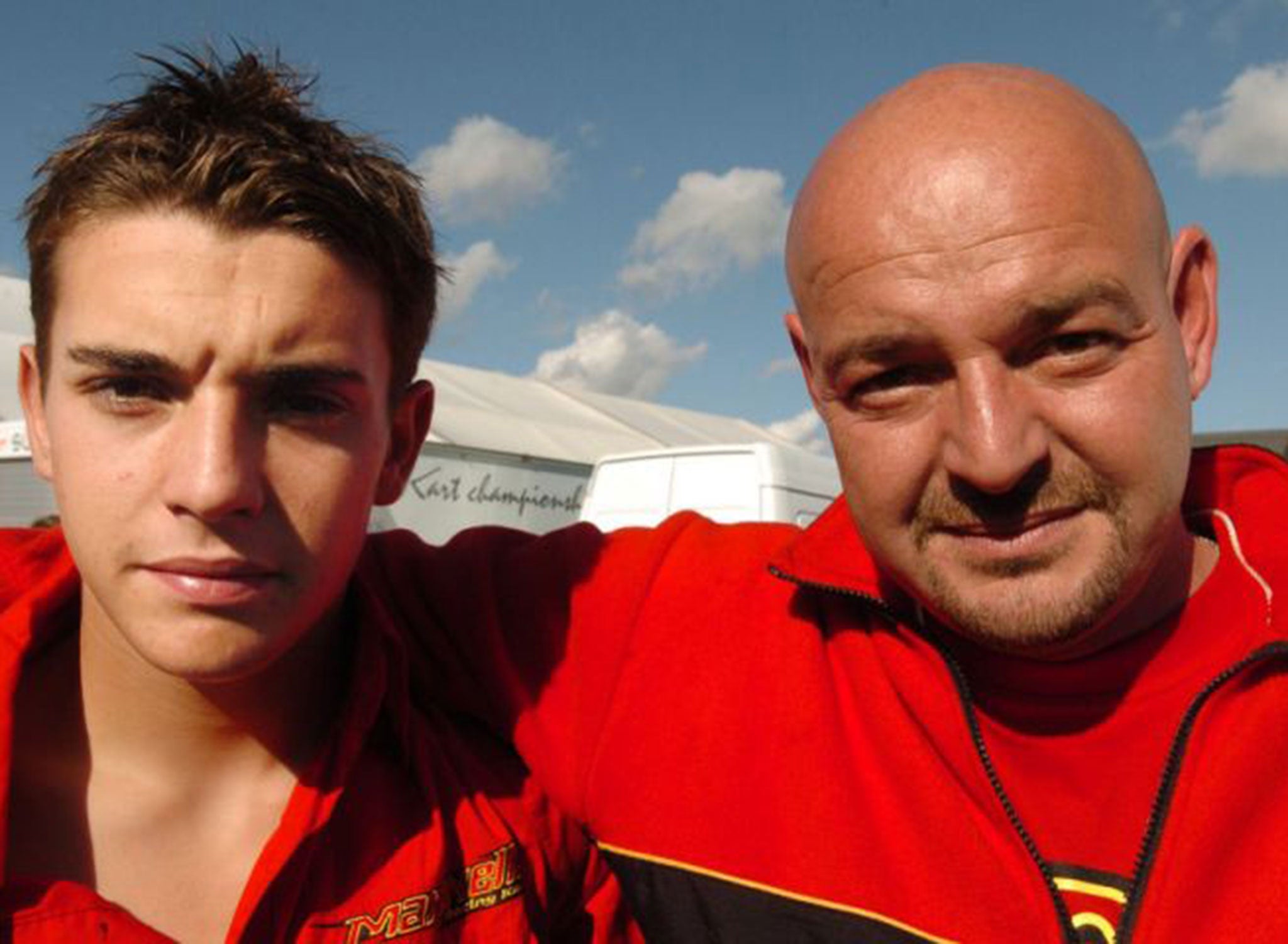 &#13;
Bianchi (L) and his father pose together in 2006 &#13;