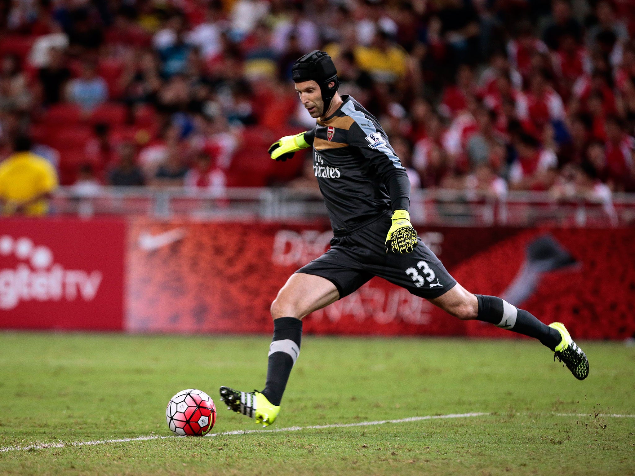 Petr Cech in action for Arsenal