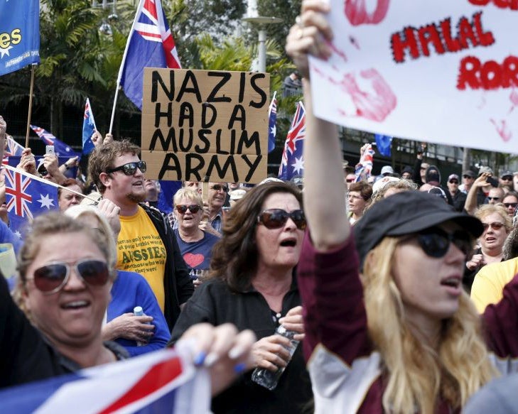 A 'Reclaim Australia' rally in Brisbane