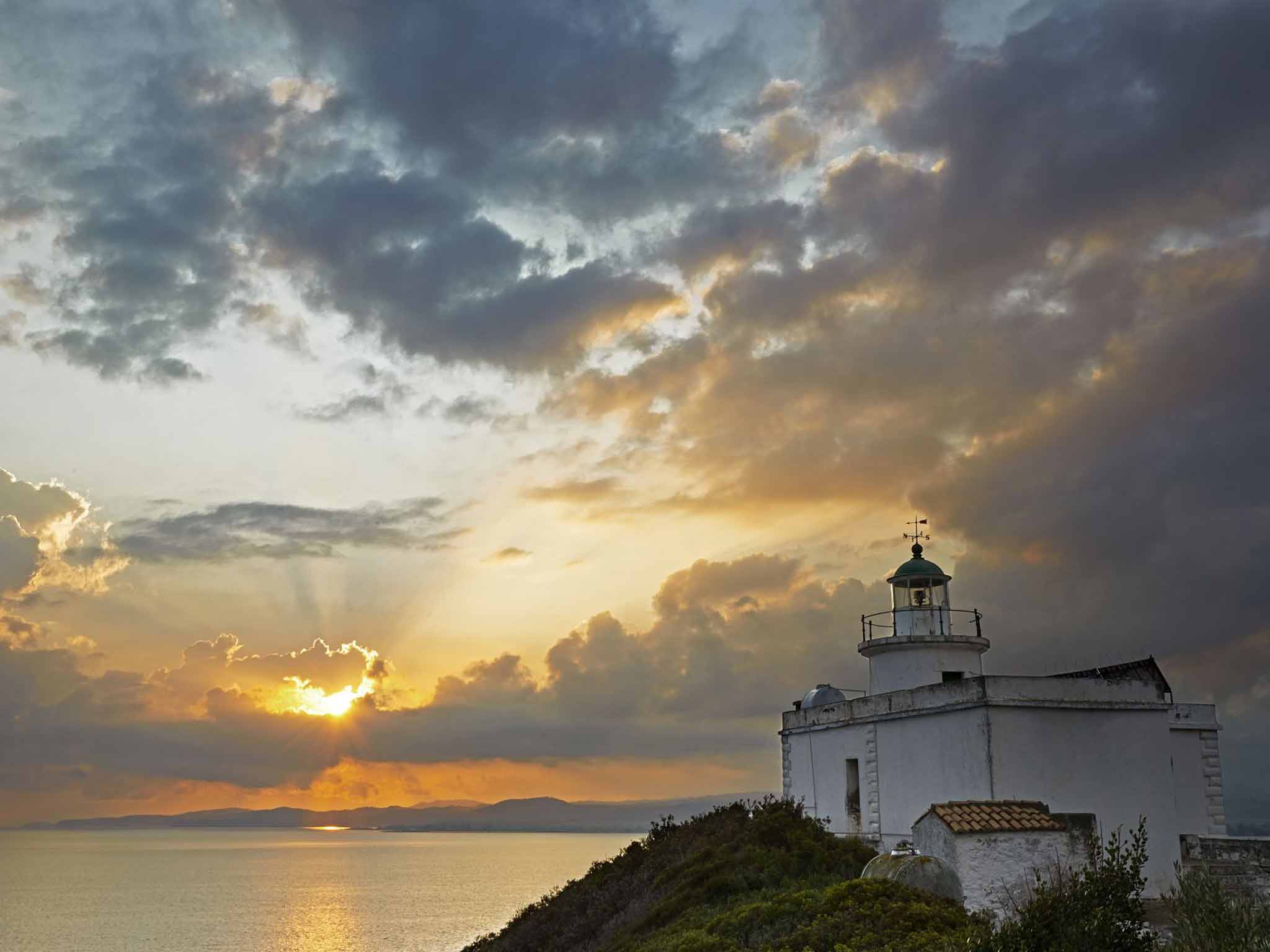 The lighthouse at sunrise