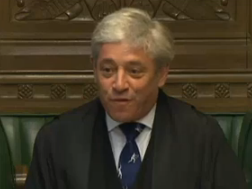 John Bercow said the SNP MPs had 'said something very significant by its behaviour since May about group solidarity'