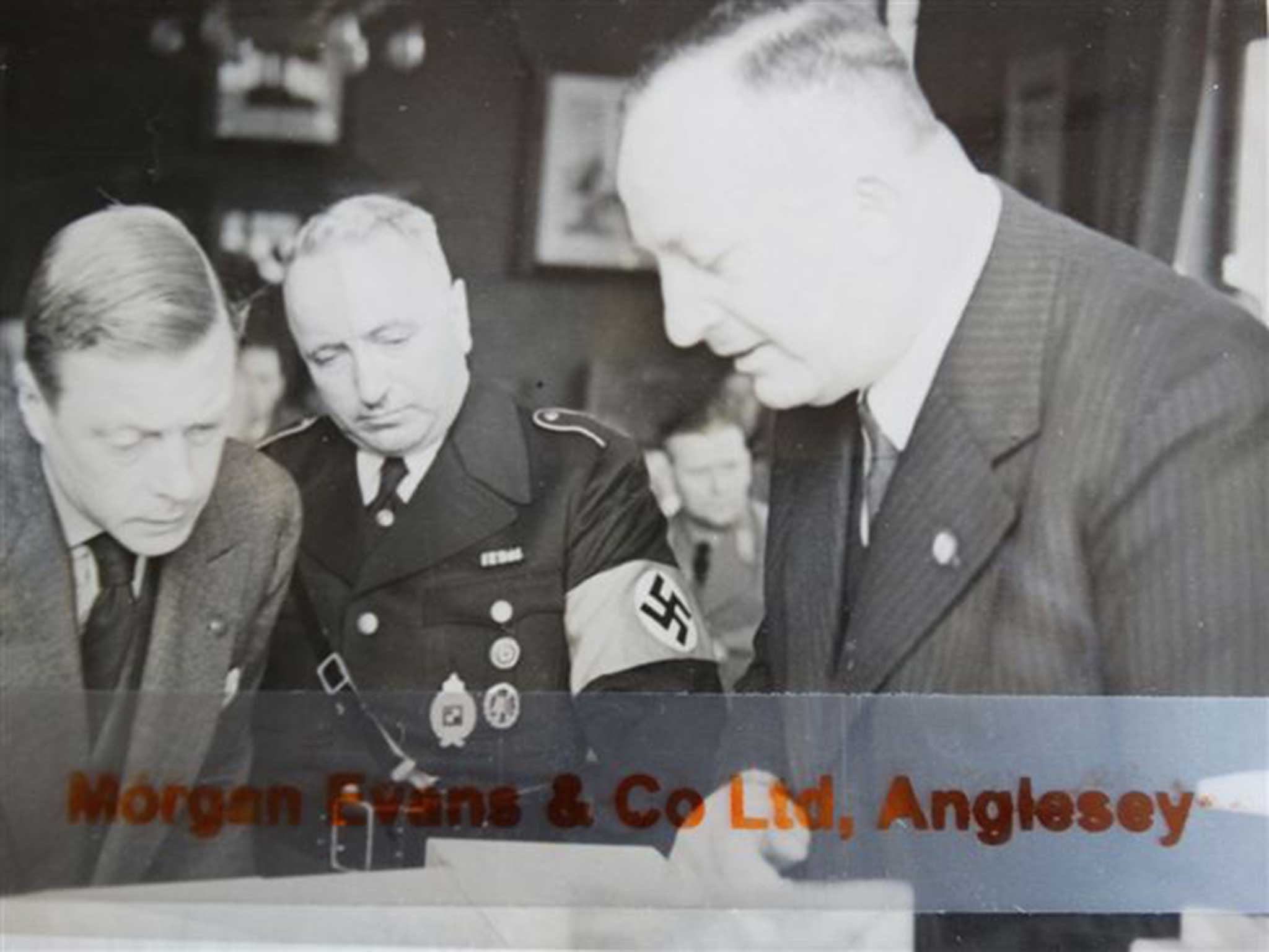 The Duke talks to Third Reich officials, including Robert Ley, who was later charged with war crimes (Morgan Evans &amp; Co Ltd)