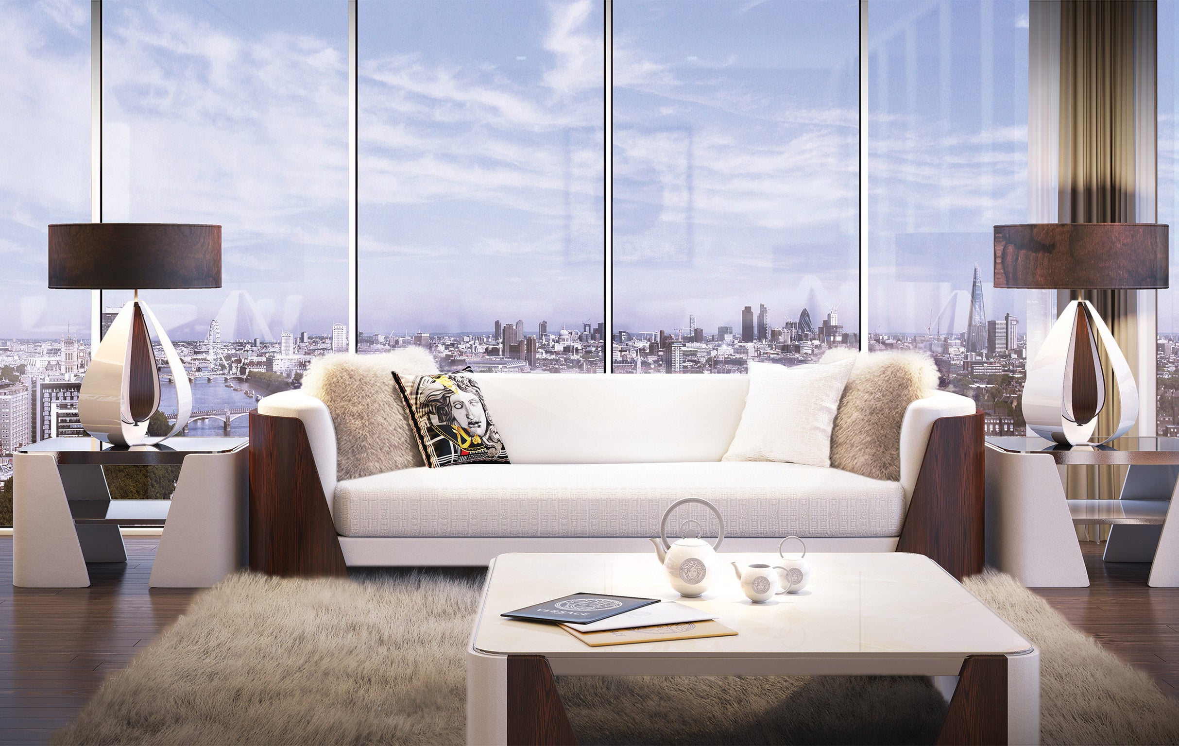 Aykon Nine Elms features Versace interior design and styling