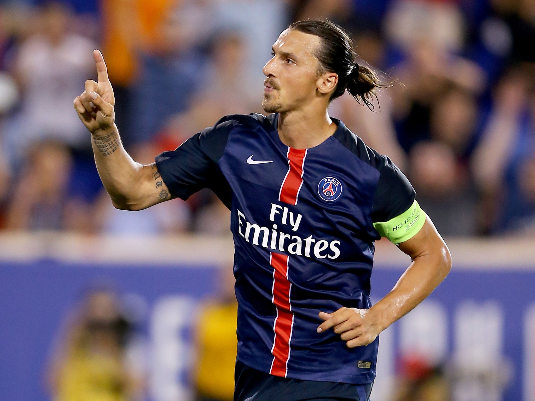 Paris Saint-Germain striker Zlatan Ibrahimovic