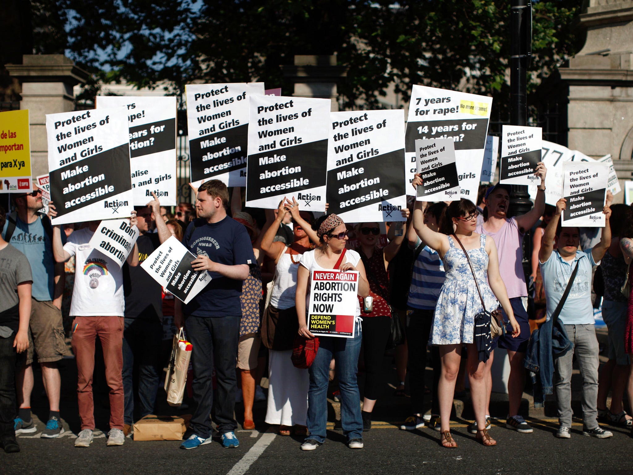 Pro-choice campaigners in Northern Ireland