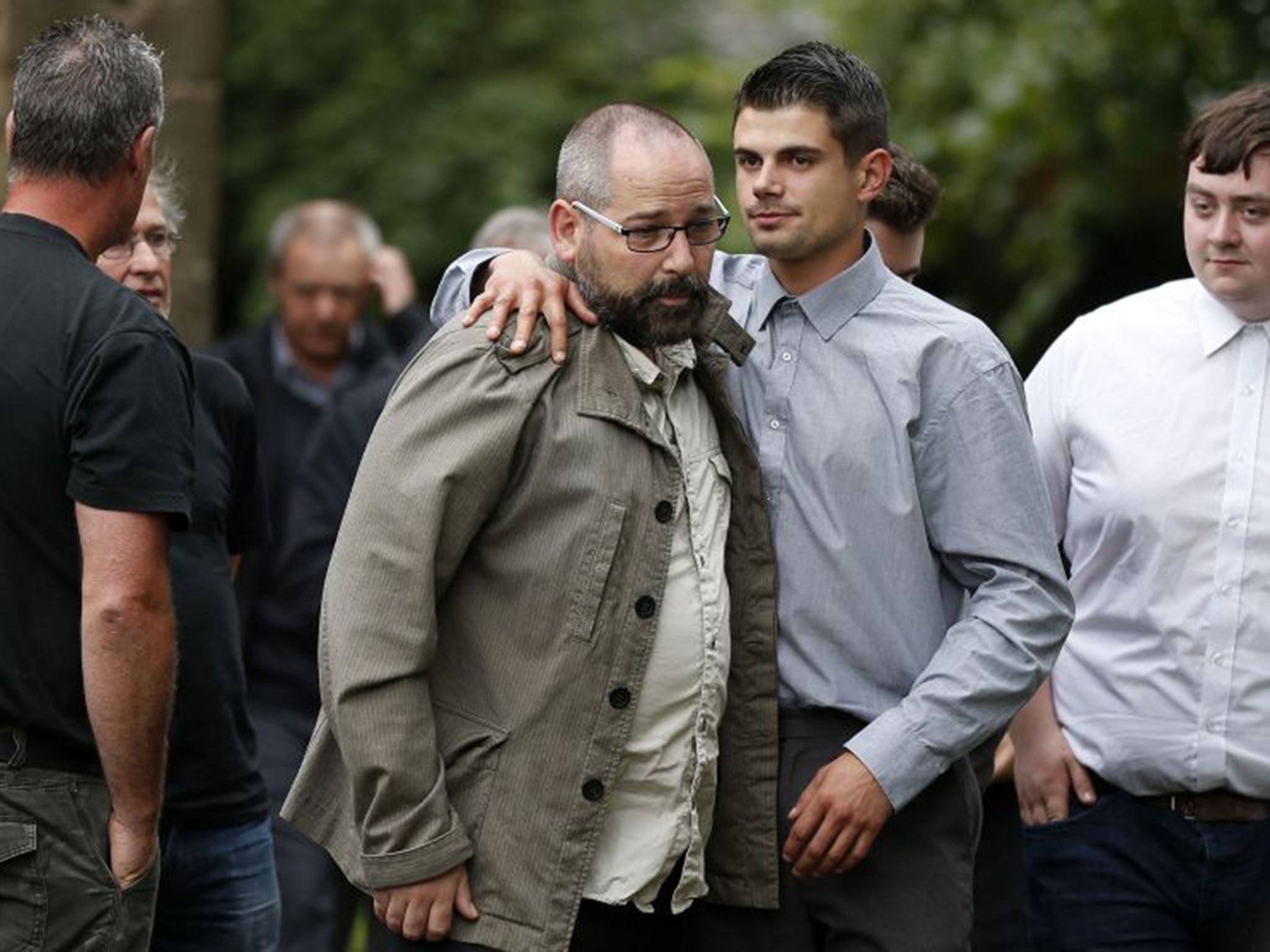 Family and friends gather at St Mary the Virgin Church in Bosley for a church service seven days on from the explosion