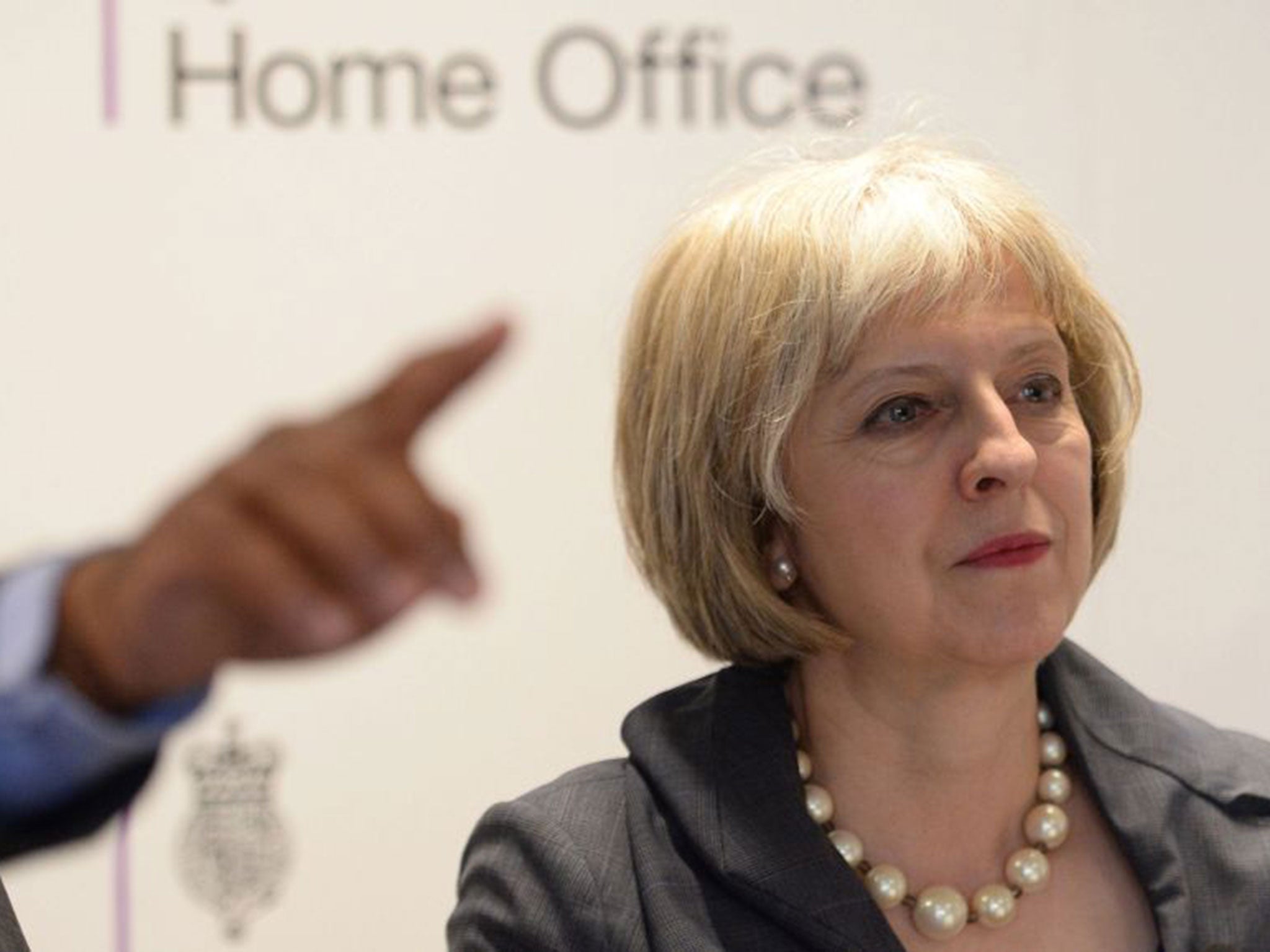 Home Secretary Theresa May at Brixton Recreation Centre in south London