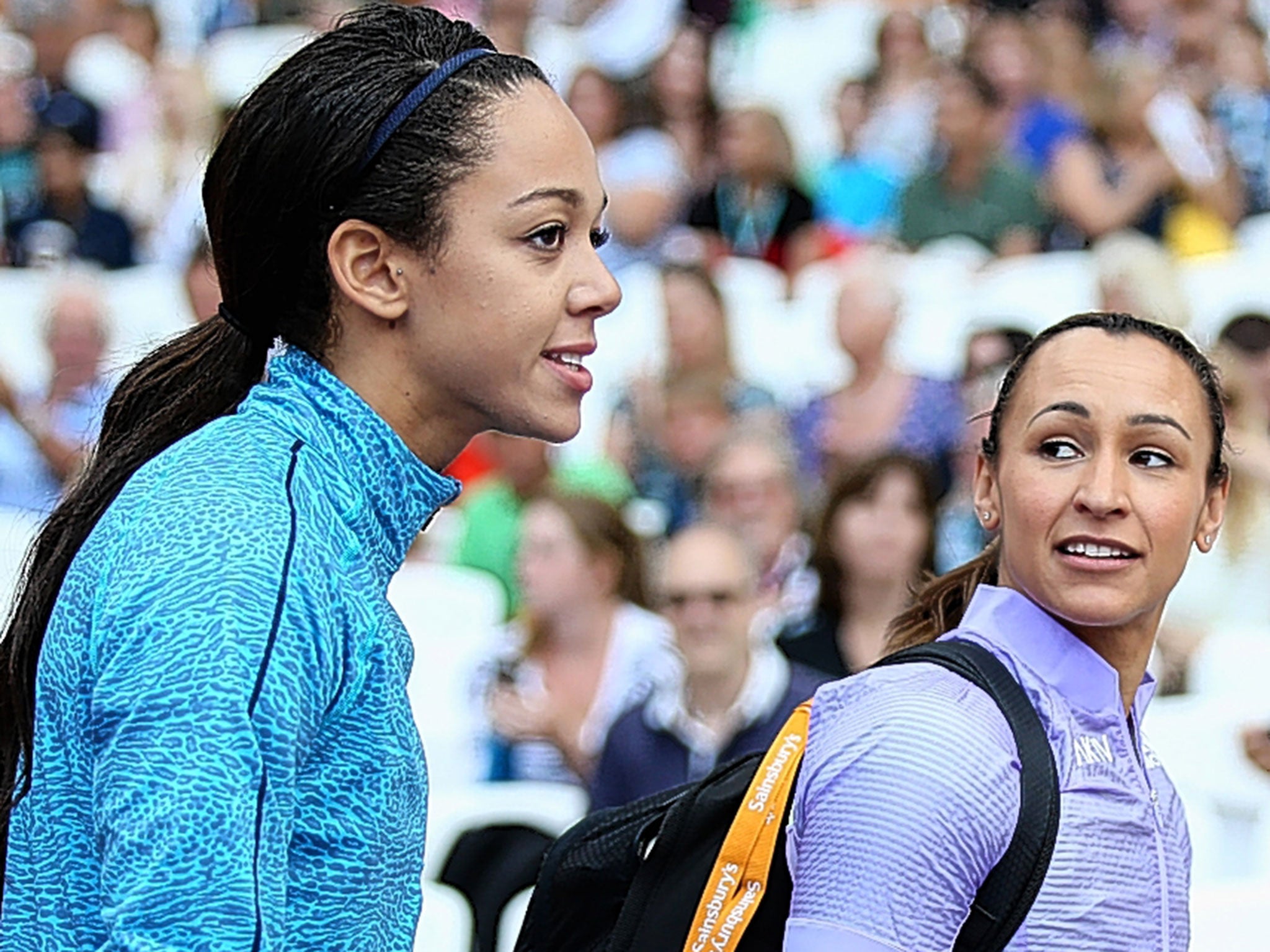 Heptathletes Jessica Ennis-Hill and Katarina Johnson-Thompson