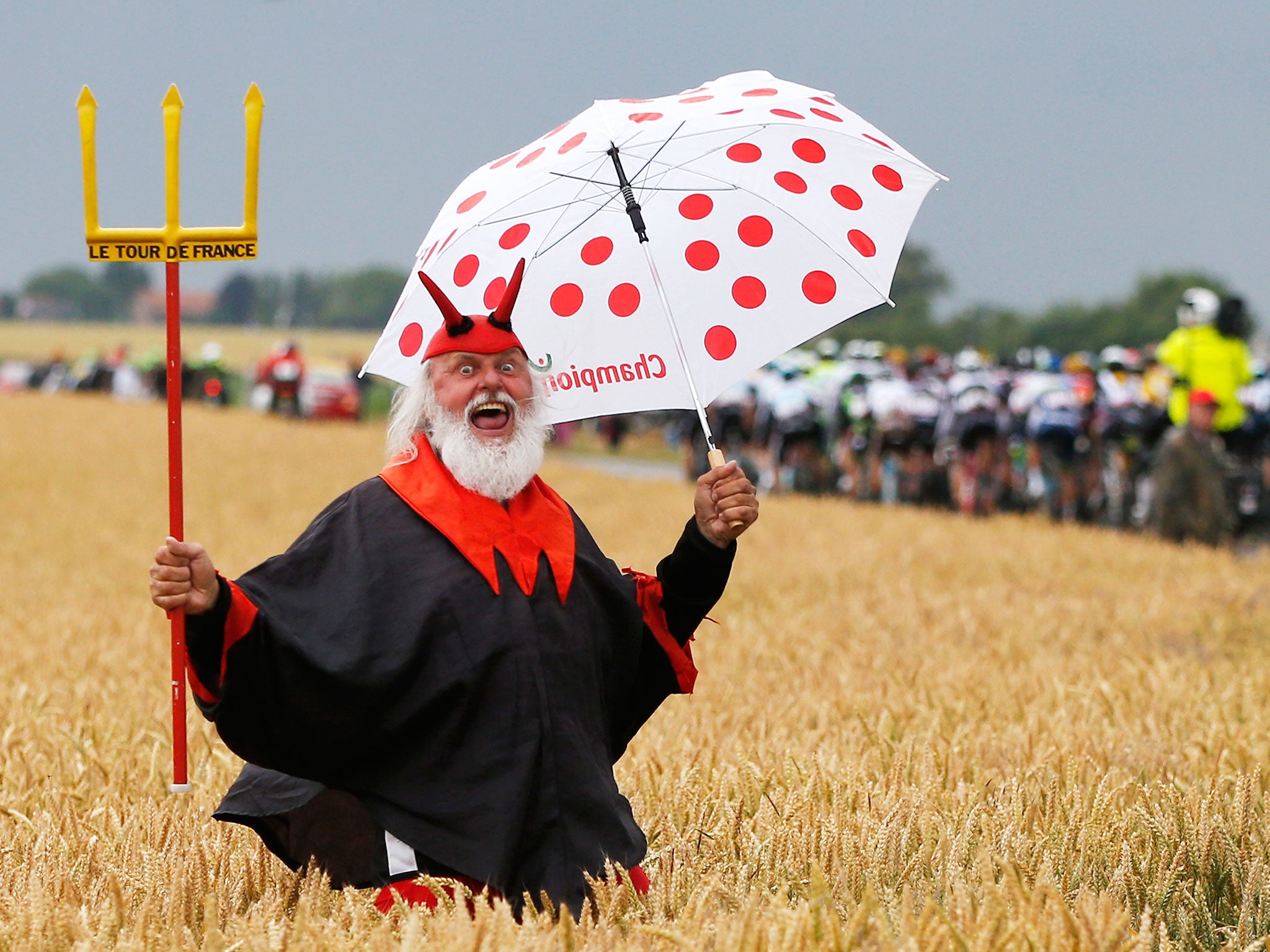 A spectator on the Tour de France