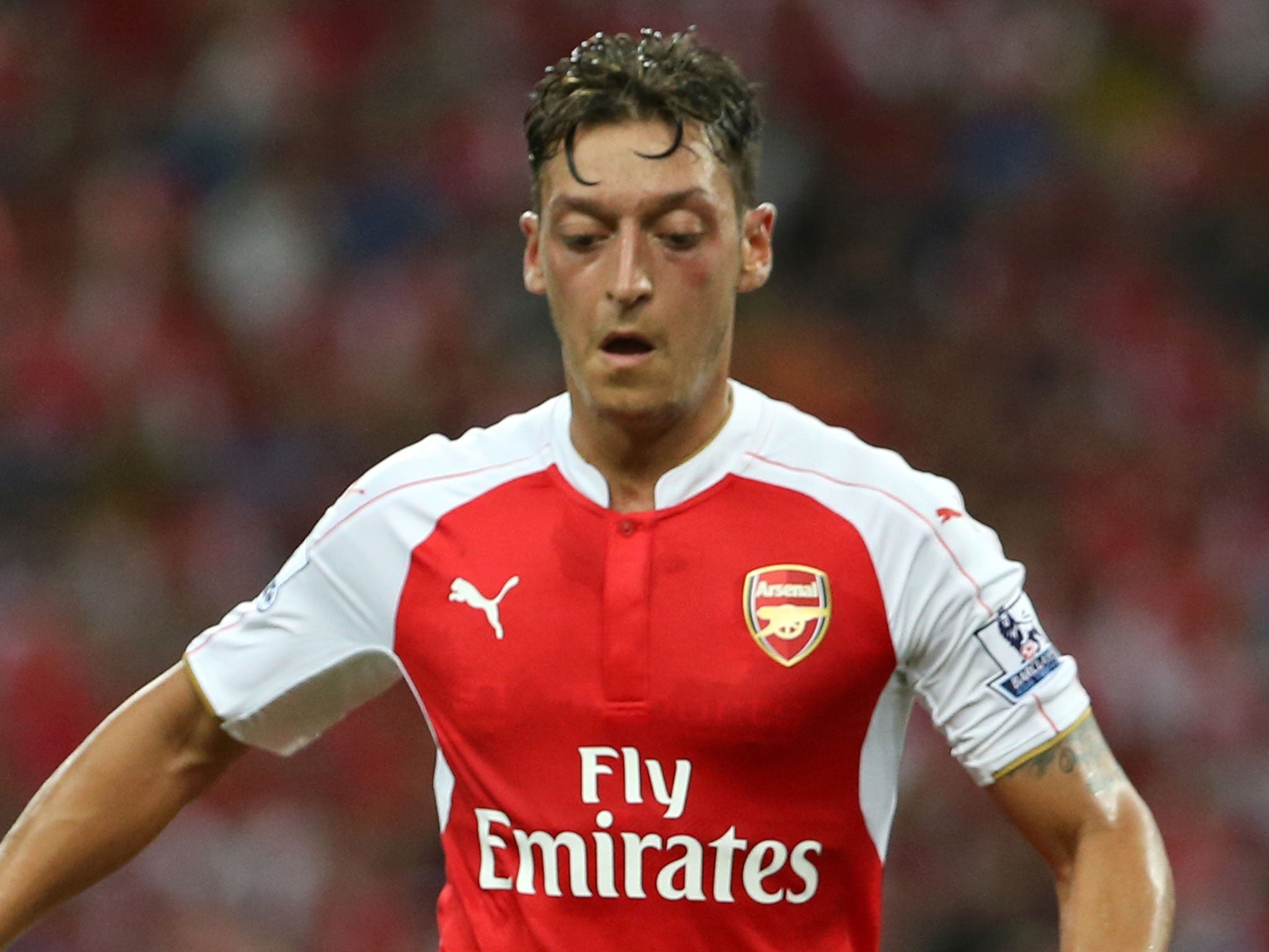 Mesut Ozil during pre-season with Arsenal