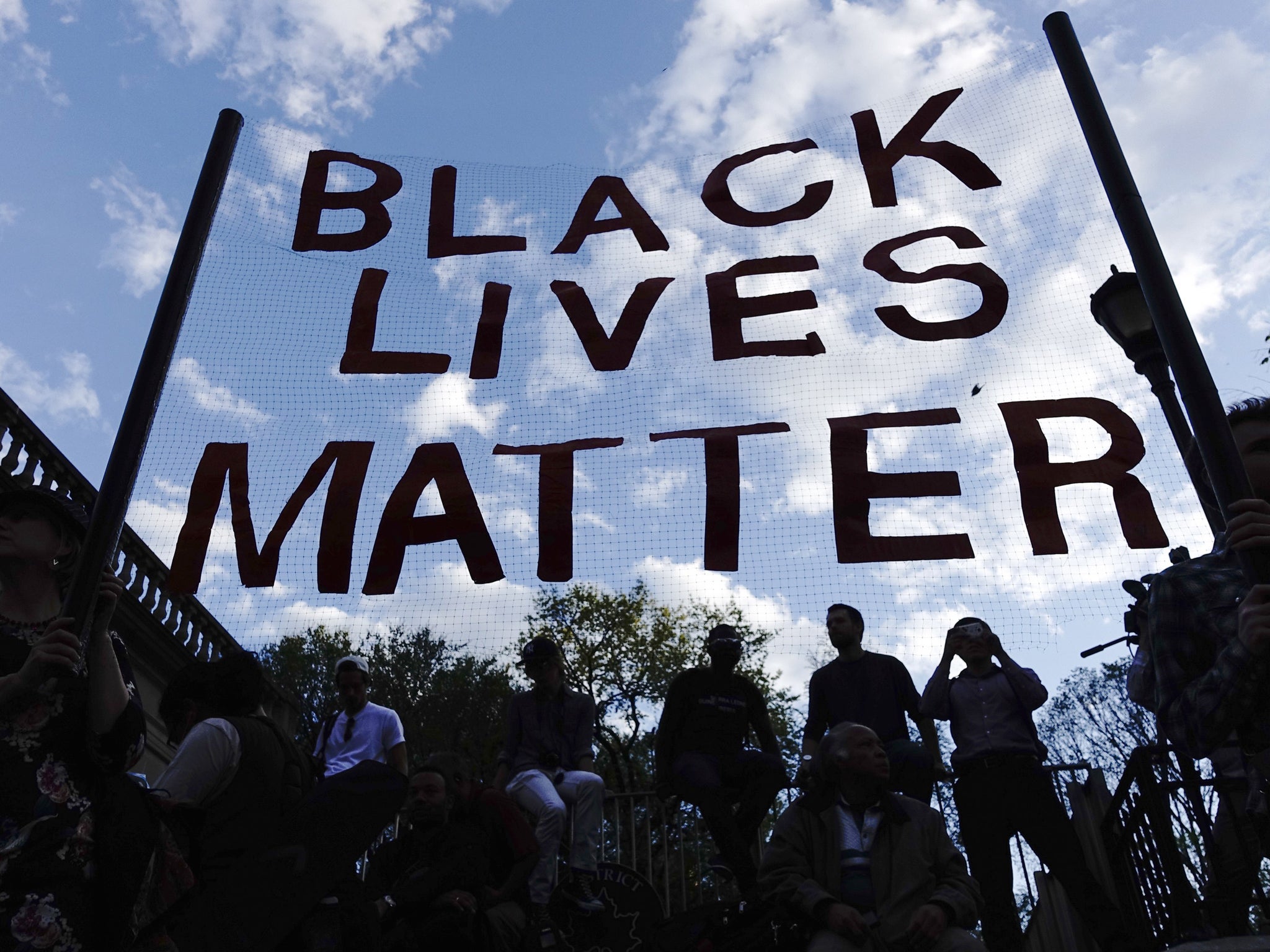 A sign from a previous Black Lives Matter protest