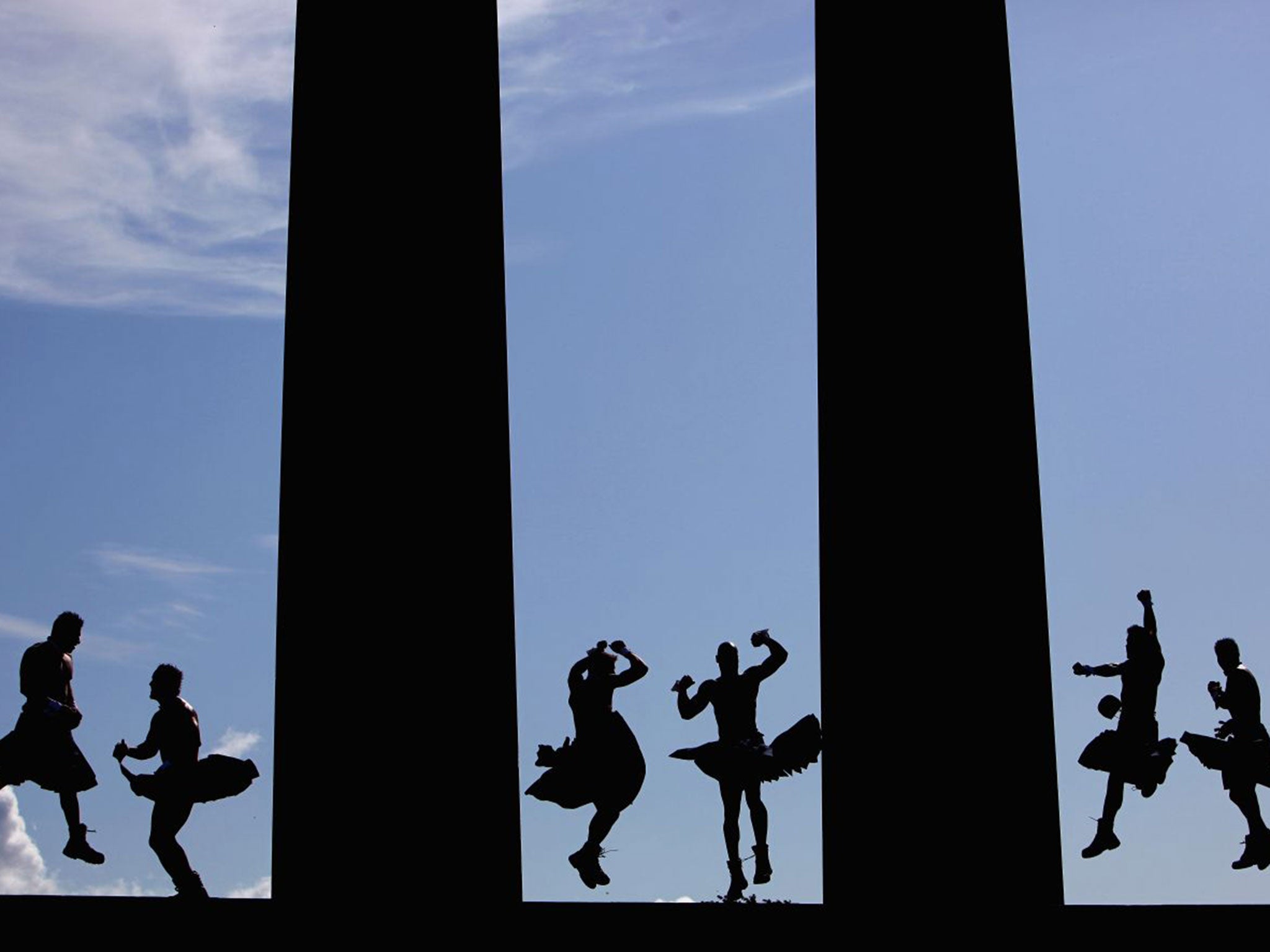 Chippendales promote their Edinburgh Fringe show on top of Calton hill