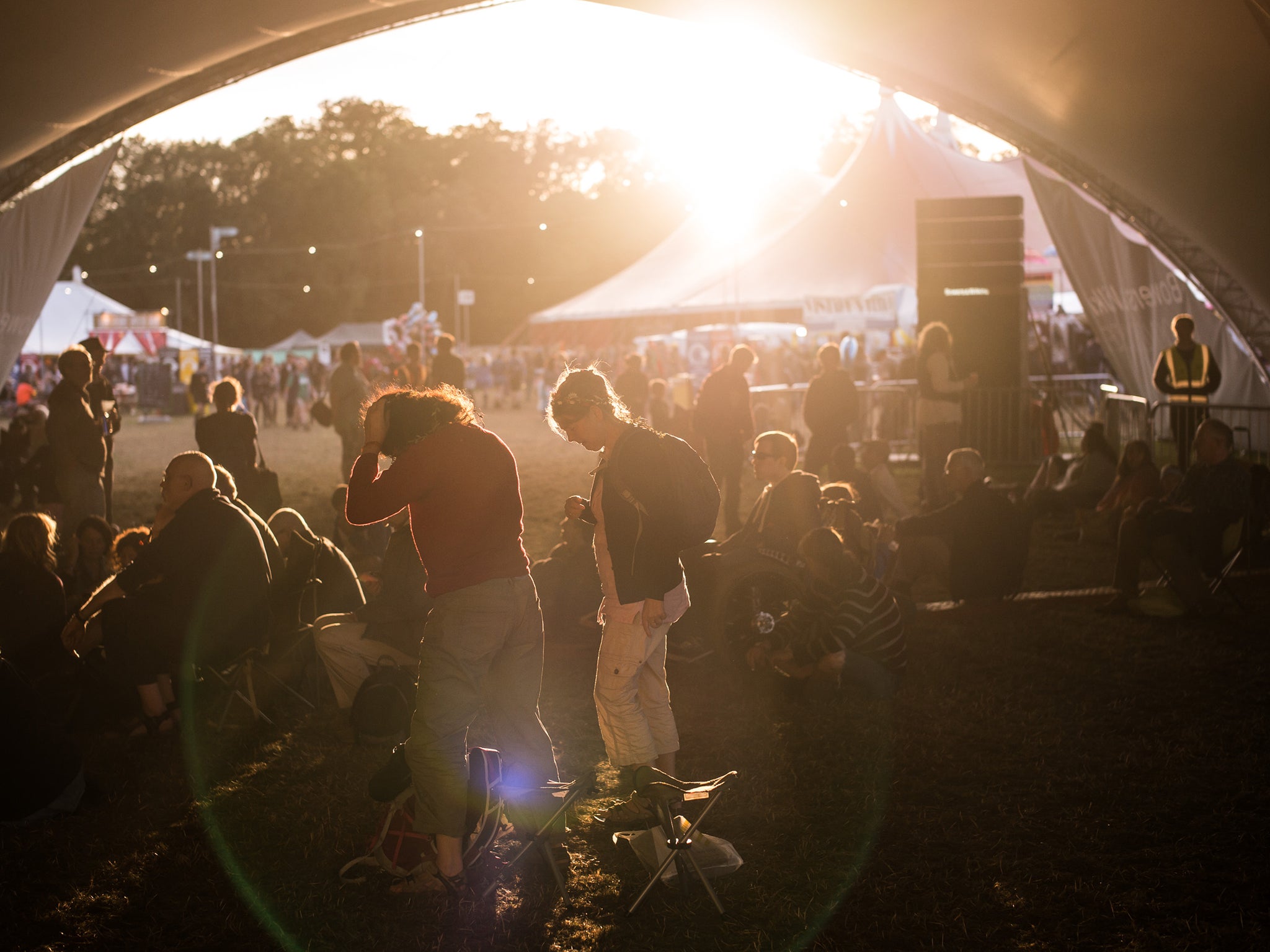 Festival-goers soak up the culture at Womad festival in Wiltshire