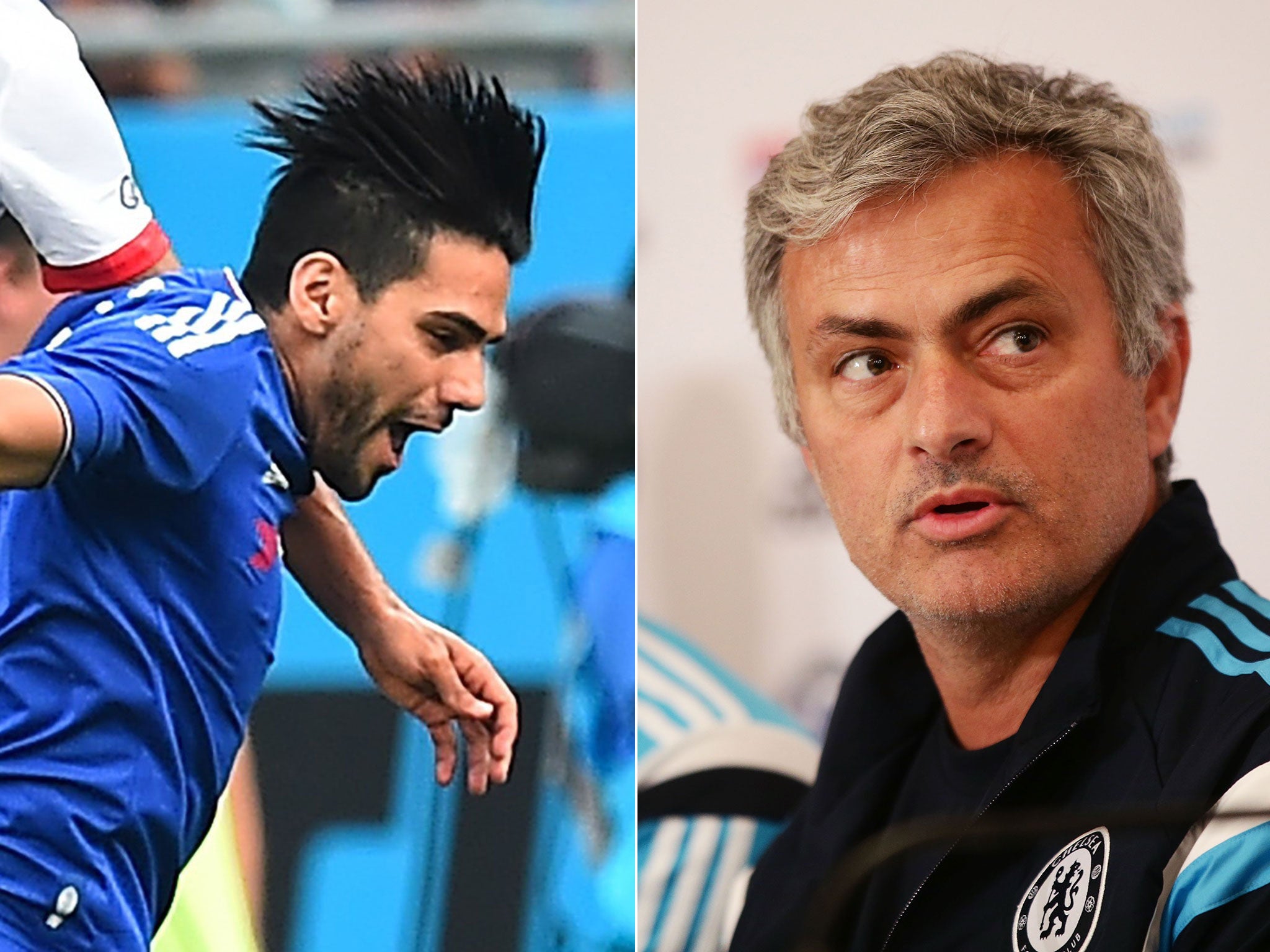 Radamel Falcao and Jose Mourinho