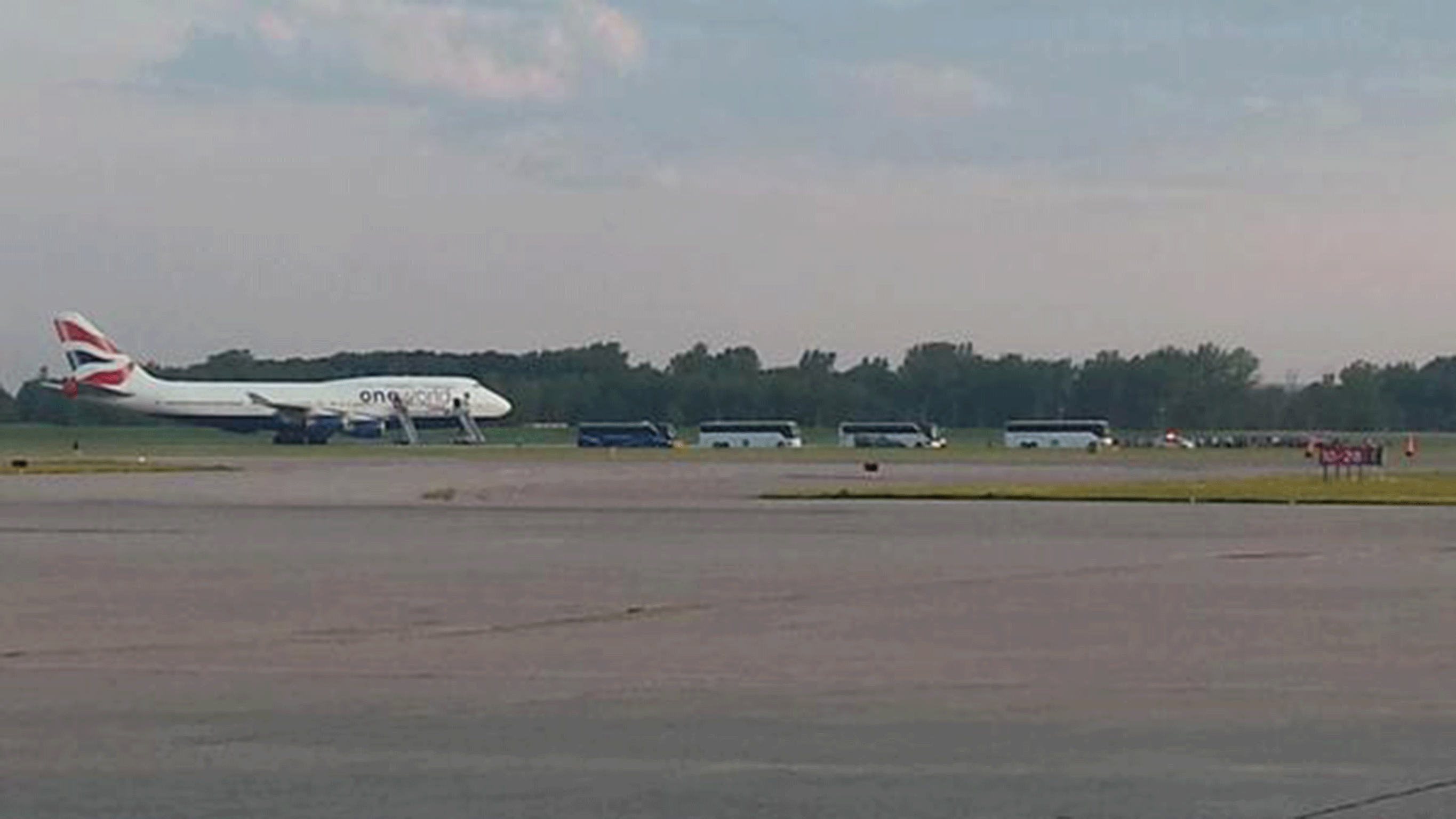 Passengers were evacuated from Flight BA274 after it landed at Montreal at 5.47am local time