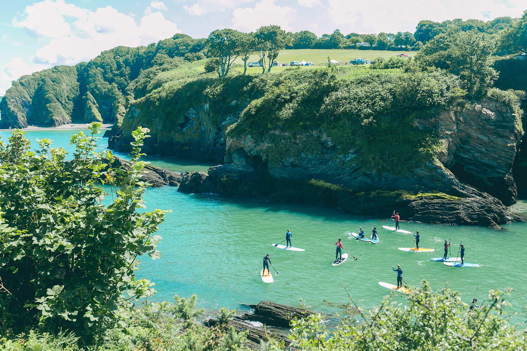 Paddle boarders at Somersault Festival 2015