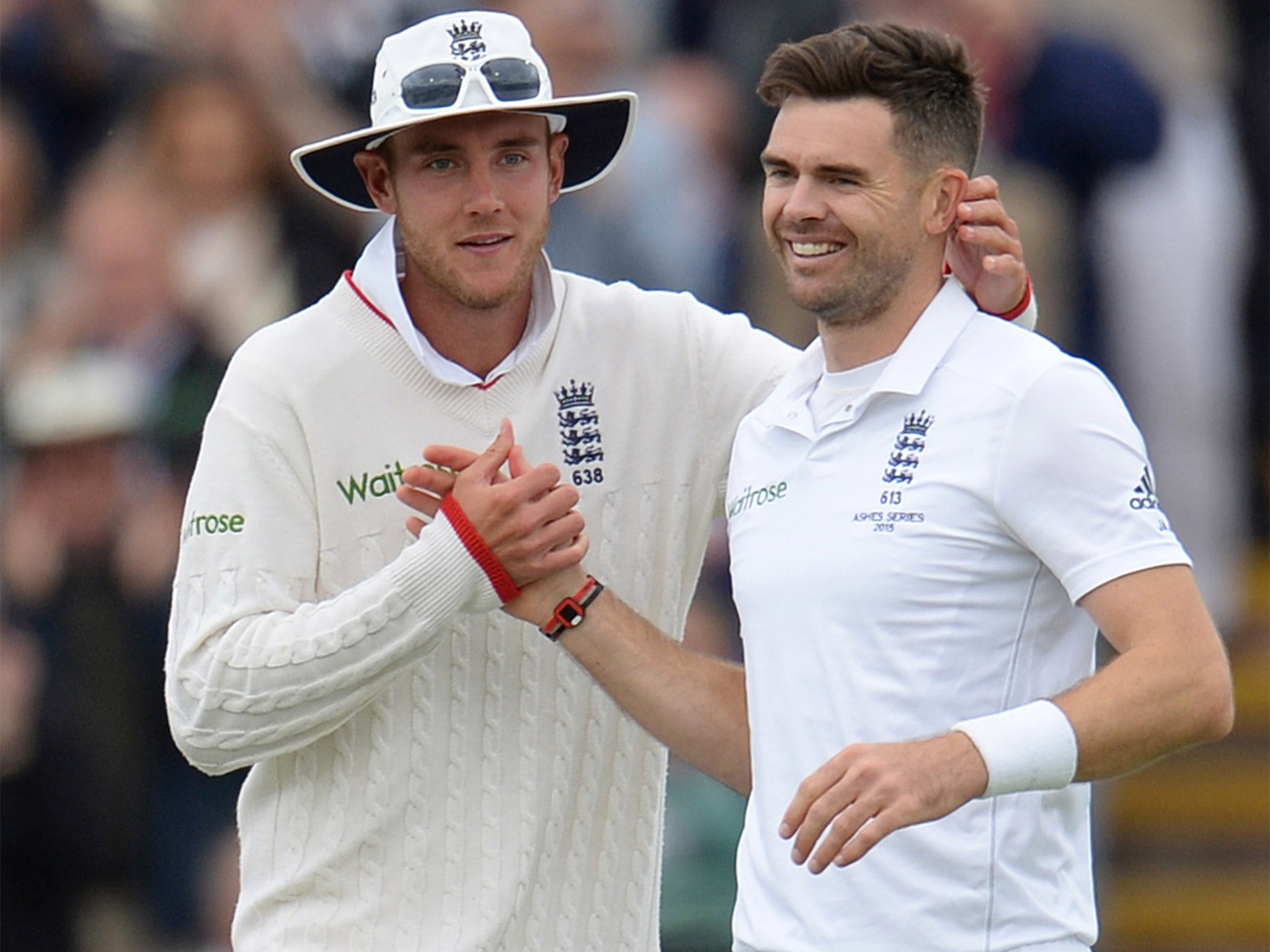 England bowlers Stuart Broad and James Anderson