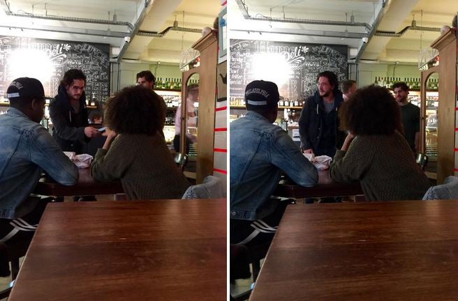 Kit Harrington hanging with fellow cast member Nathalie Emmanuel in Belfast