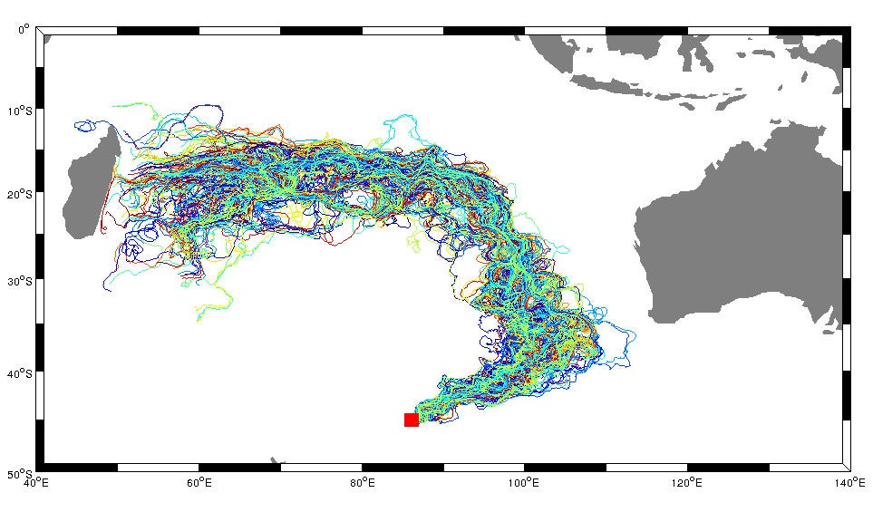 Oceanographers at the University of Western Australia drew up this map of where debris could drift from the island of Reunion on to Madagascar