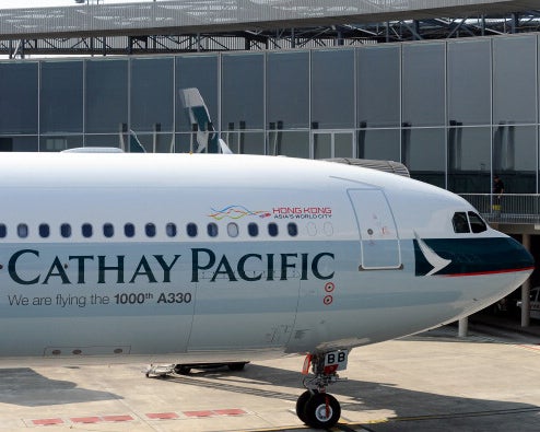 The Cathay Pacific flight was forced to make an emergency stop on the remote Alaskan island