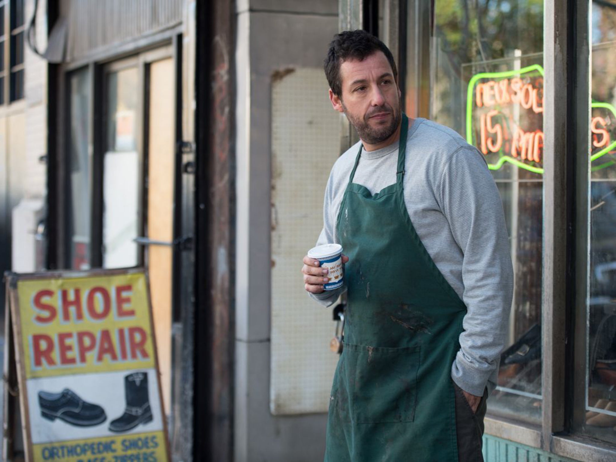 Adam Sandler plays a cobbler with the ability to inhabit his clients’ bodies in 'The Cobbler'