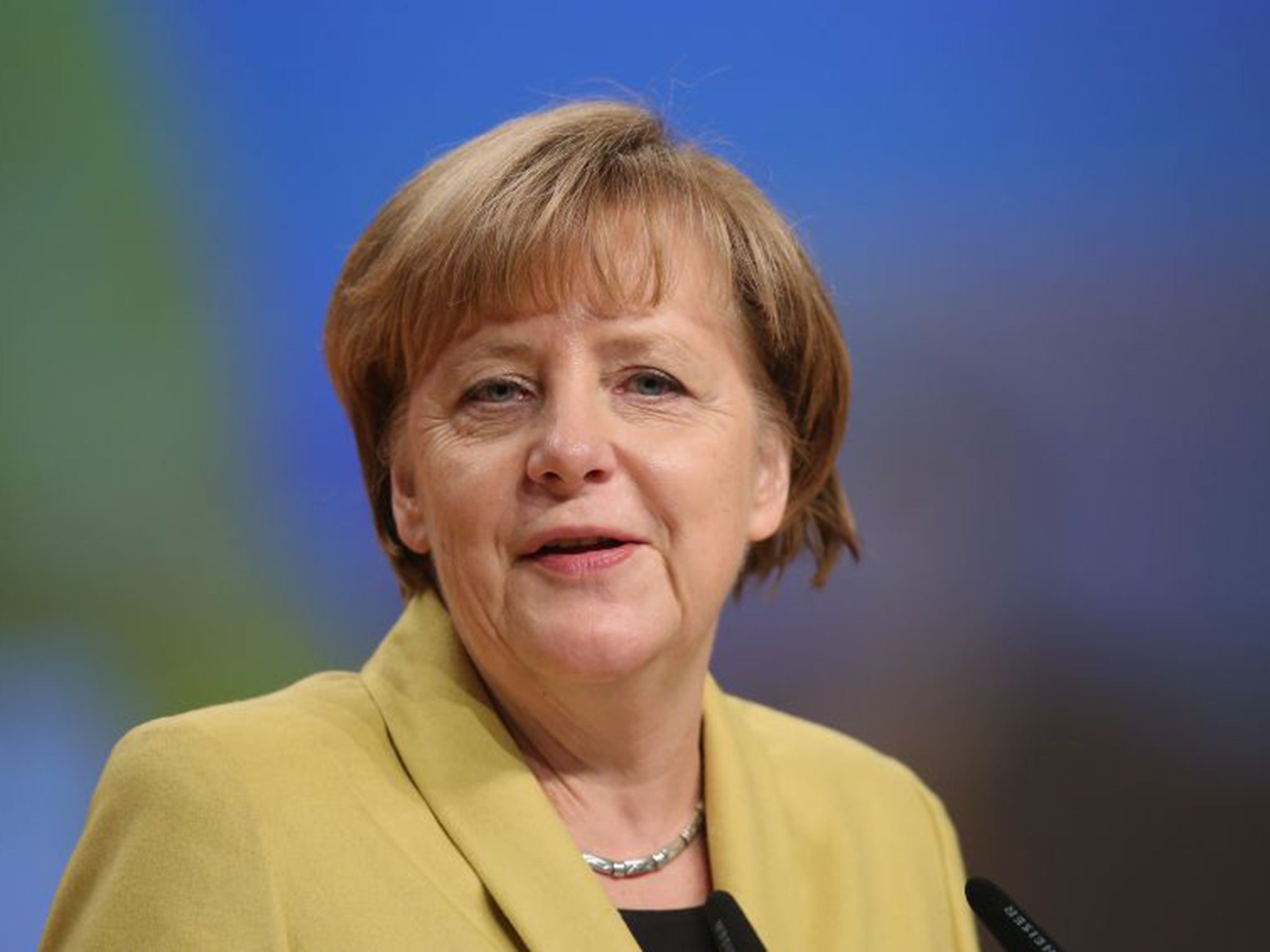 The German Chancellor, Angela Merkel