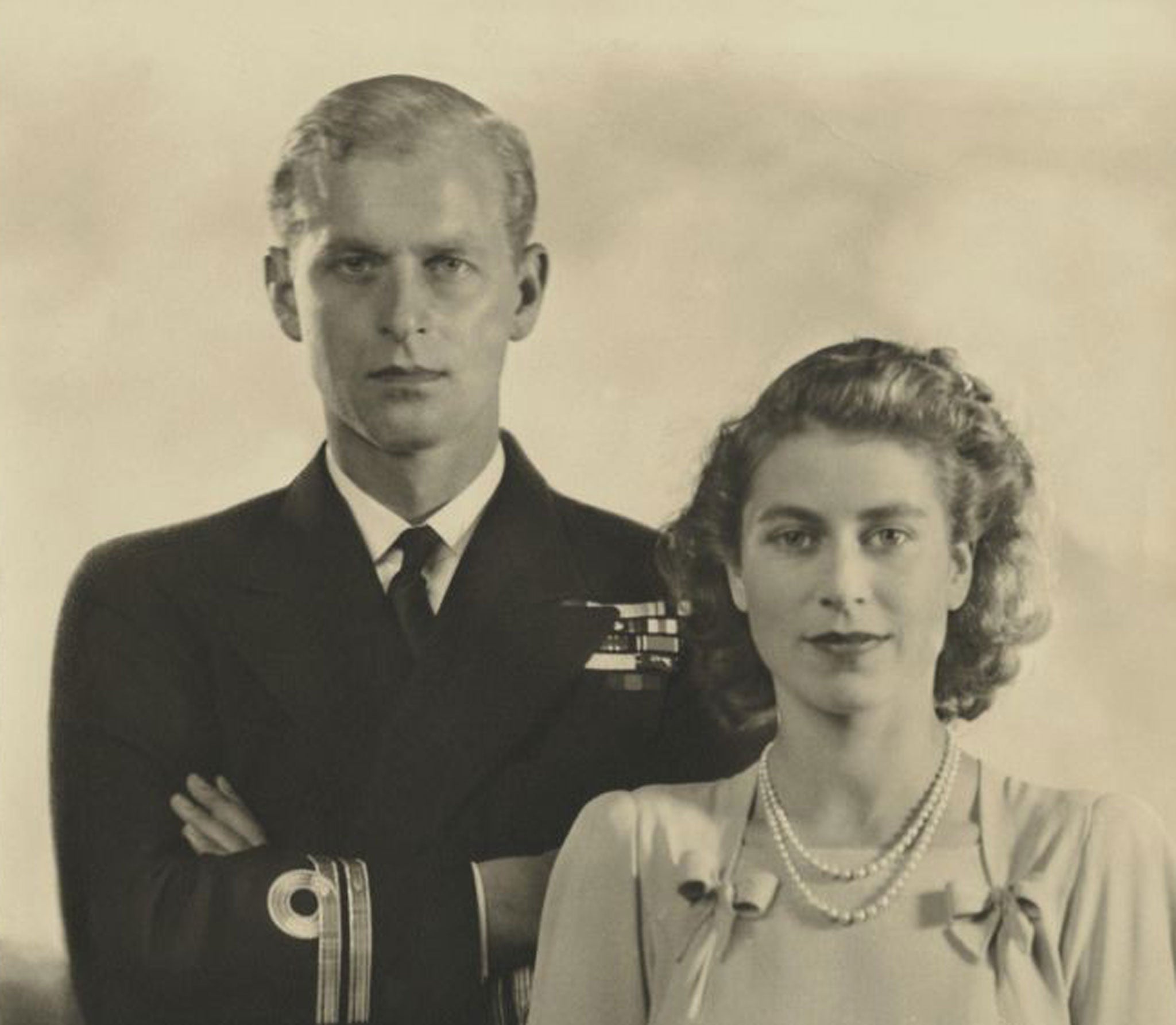 The gaffer: Prince Philip and the future Queen in 1947