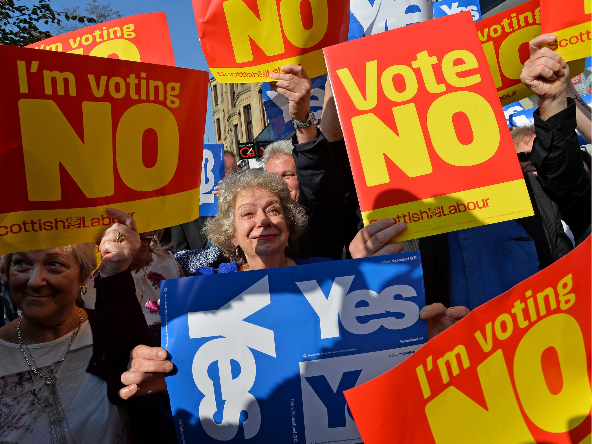 The 'No' campaign in the Scottish referendum suffered from accusations it was too negative