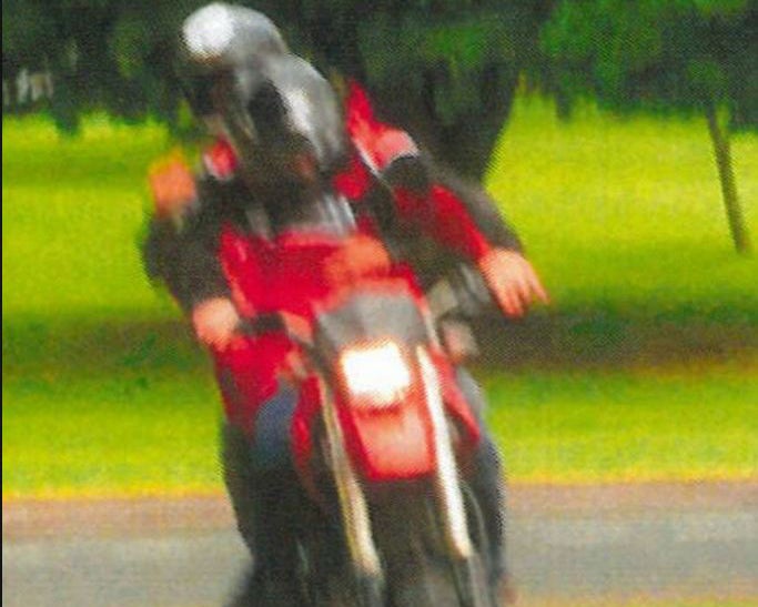 The robbers escaped on a motorbike