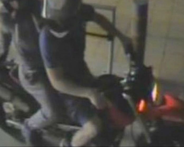 The pair were spotted stealing a motorbike from a local shopping centre a few days earlier