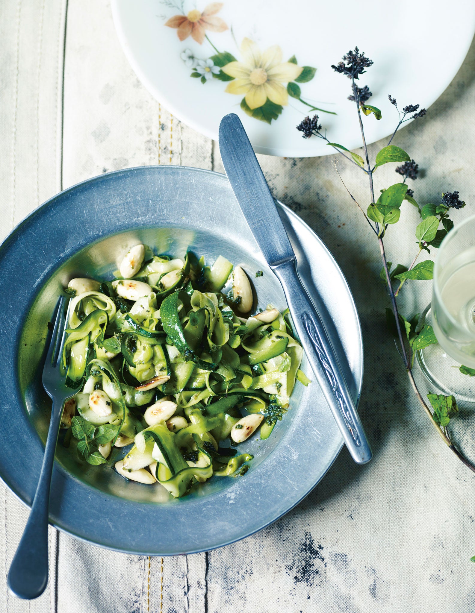 Vanilla Black's courgette, marjoram and toasted almond salad