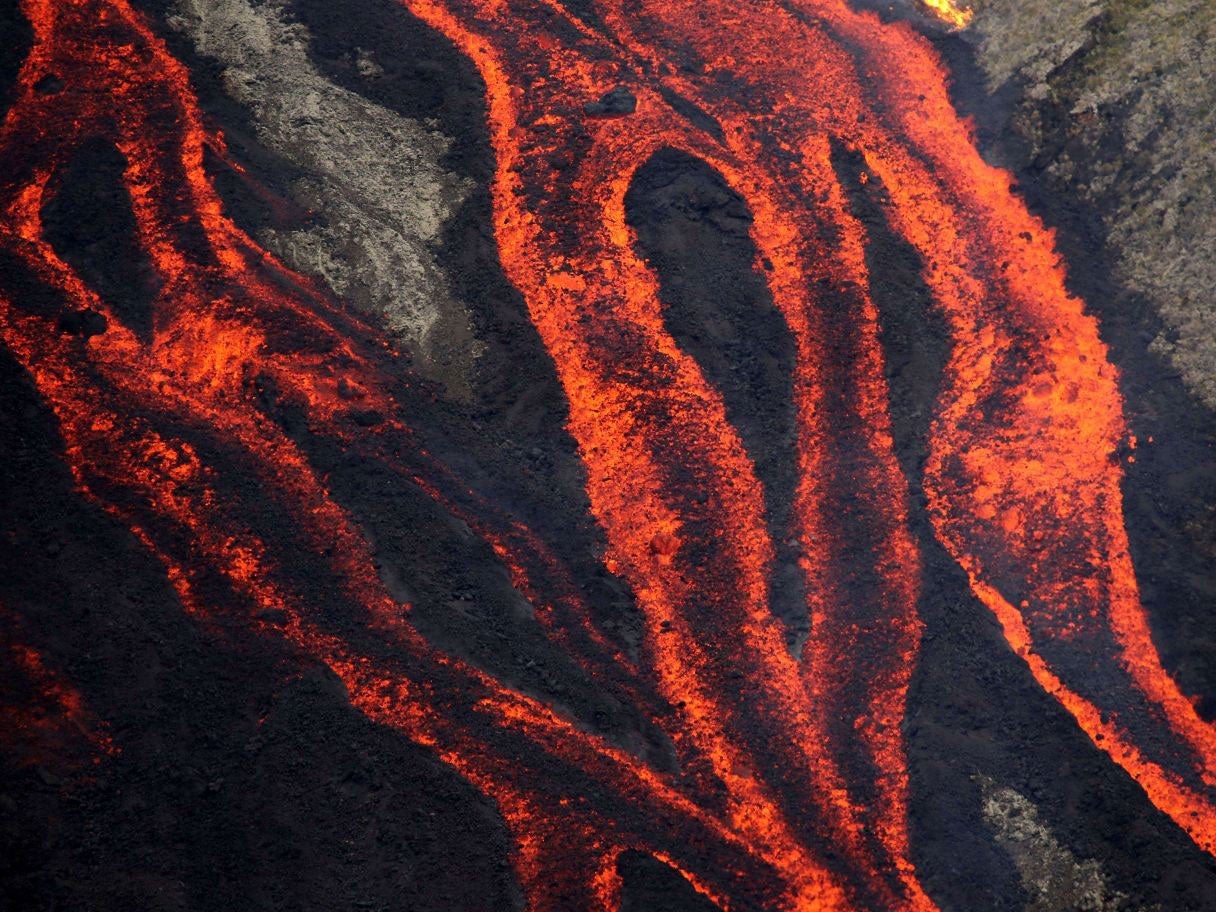 The Piton de la Fournaise volcano started erupting on 31 July