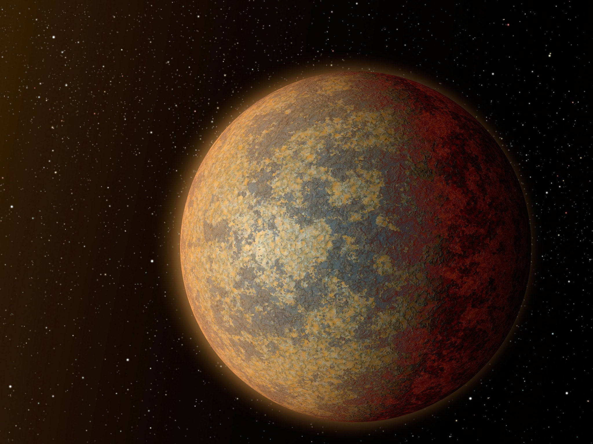 An artist's impression of an exoplanet with the potential to support life