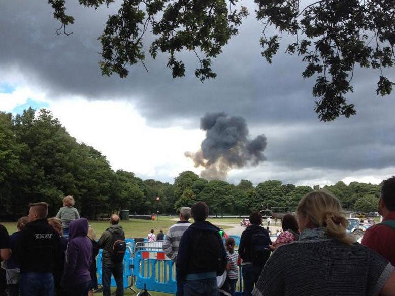 Spectators had been watching the air stunt show moments before. Photo: Andy Carter