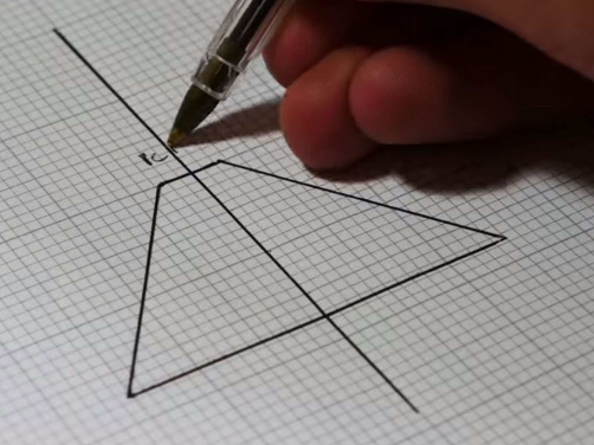 Step one: The video shows how to measure out the required trapezoids