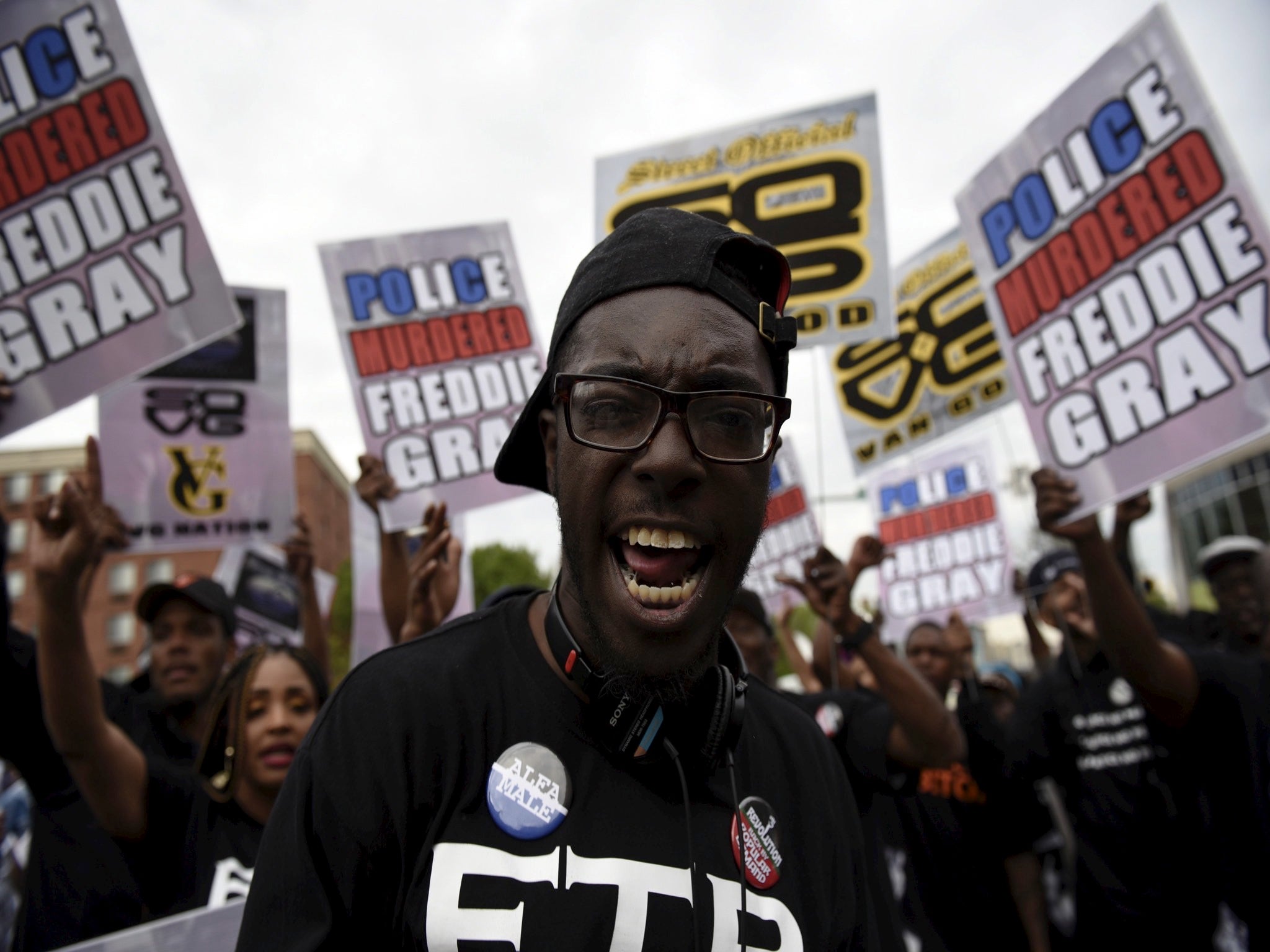 Protesters in Baltimore