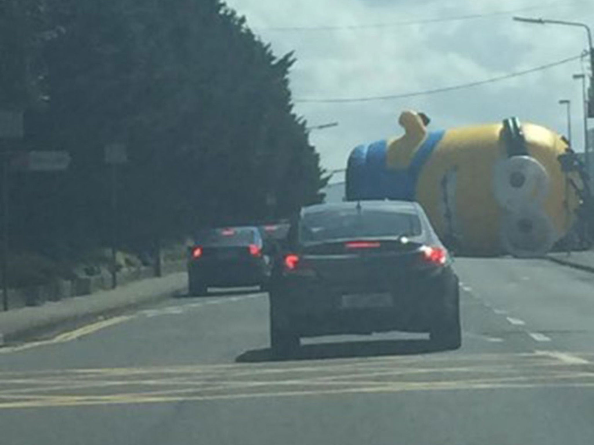 The Minion takes over the road