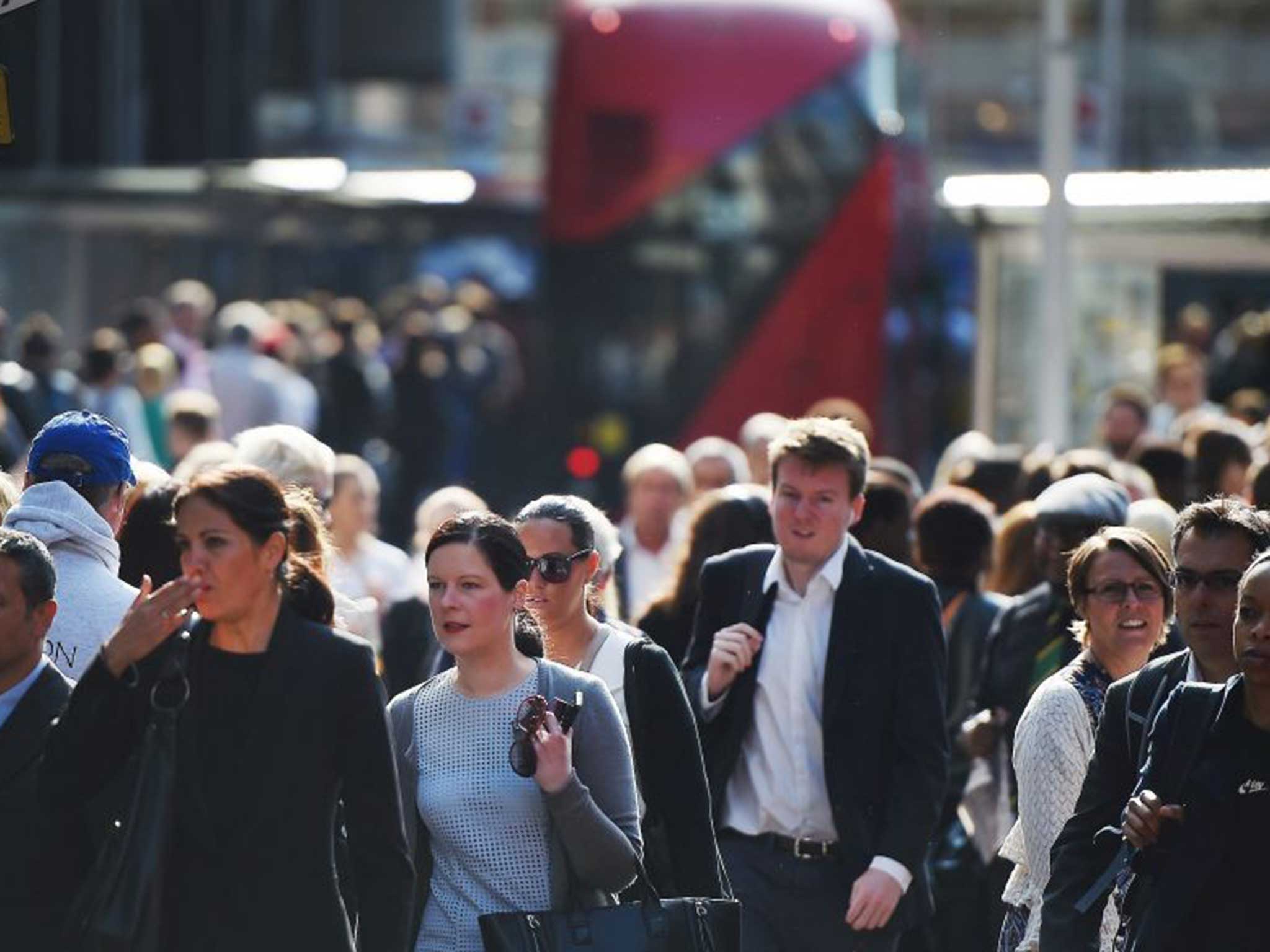 London commuters during the last Tube strike