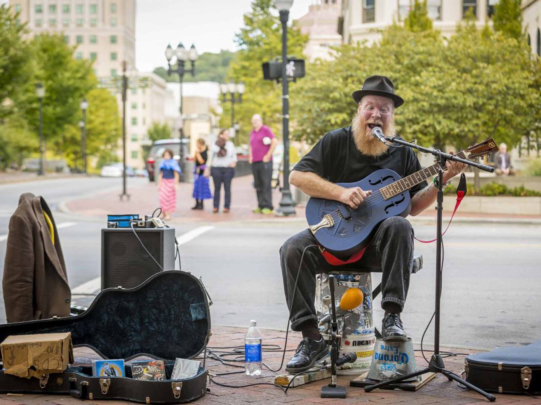 A busker (Corbis)