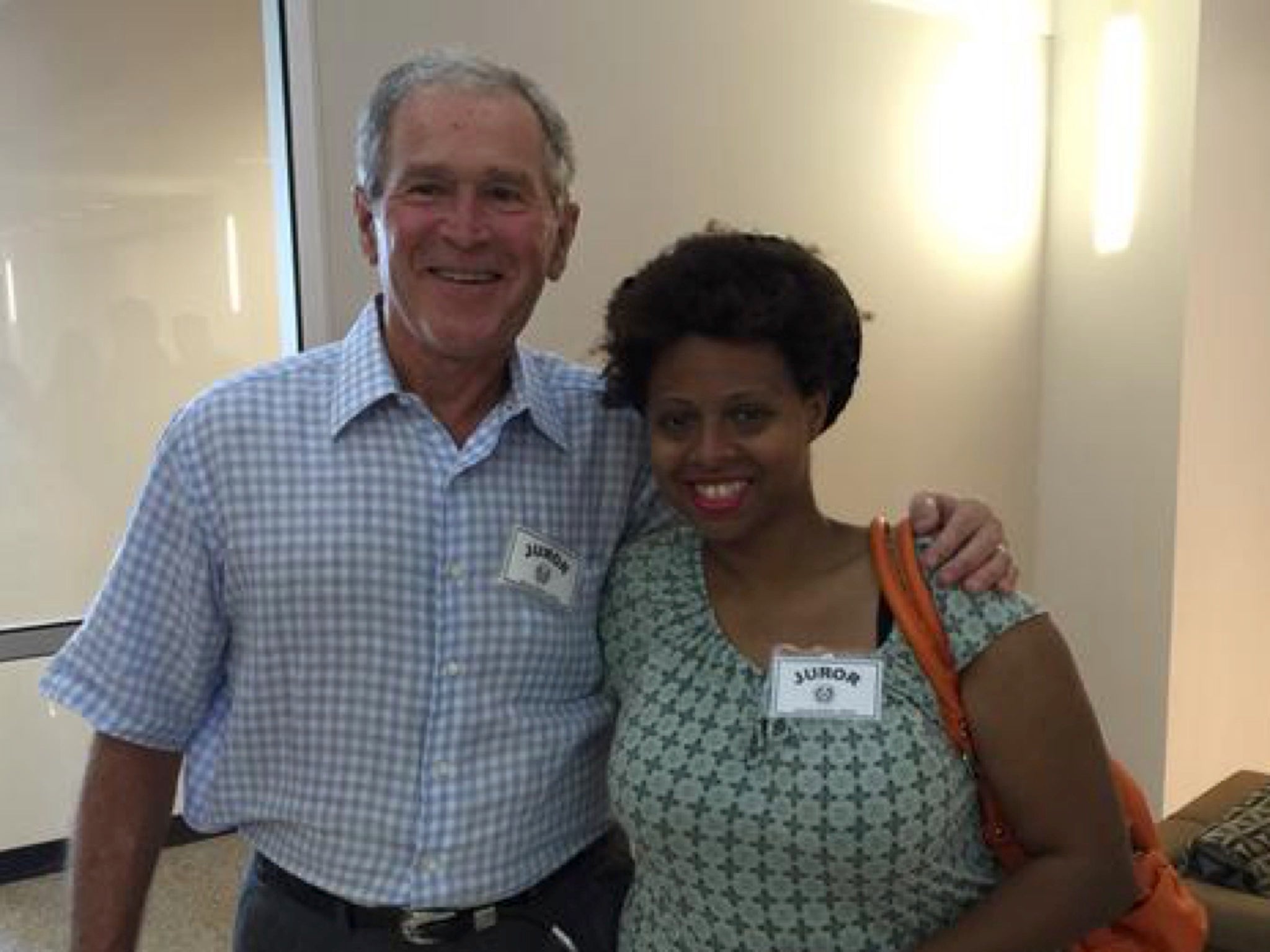 Desiree' Bryant and George W Bush